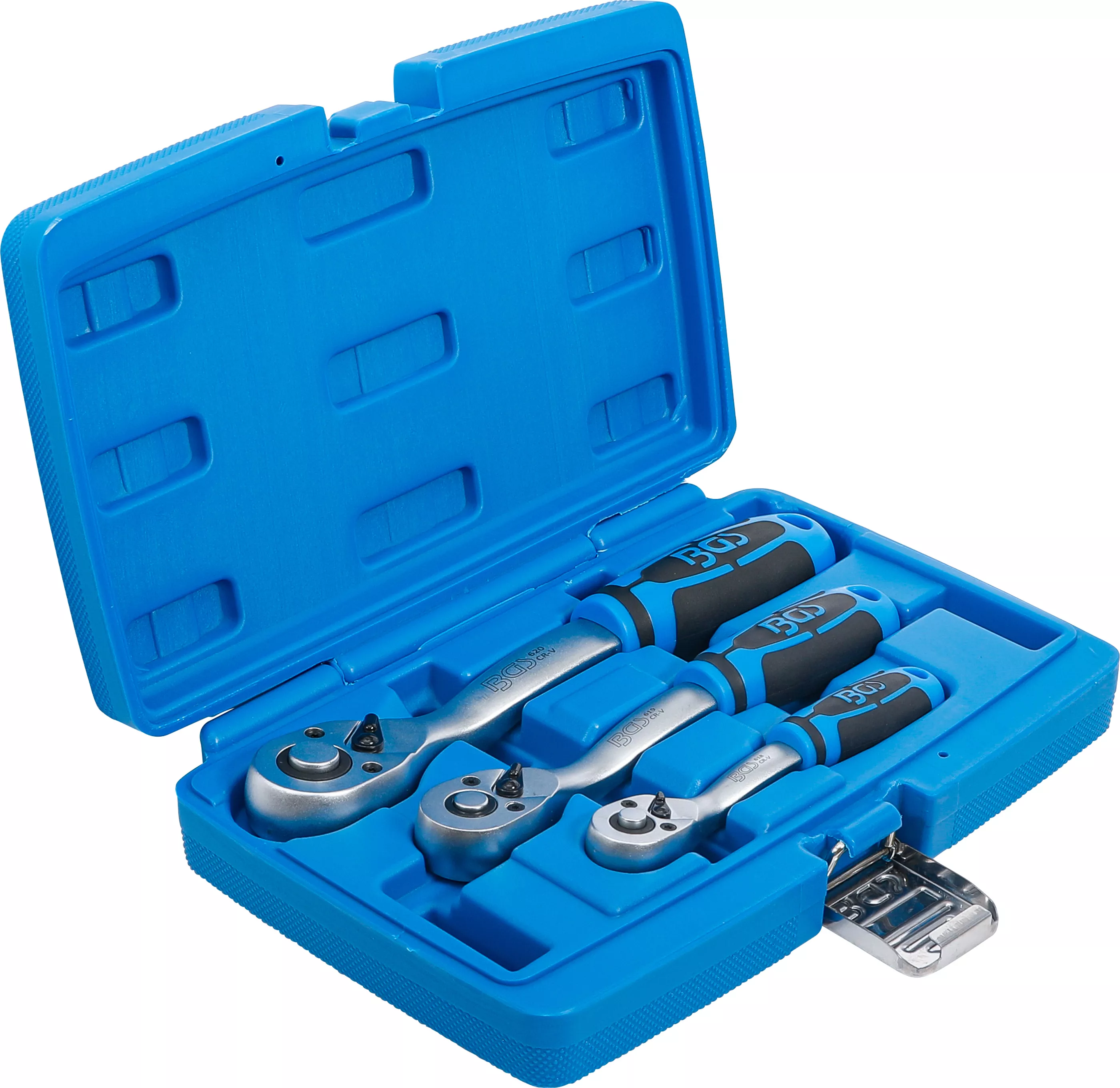 Set chei cu clichet reversibil | dantura fina | 6,3 mm (1/4"), 10 mm (3/8"), 12,5 mm (1/2") | 3 piese [3]