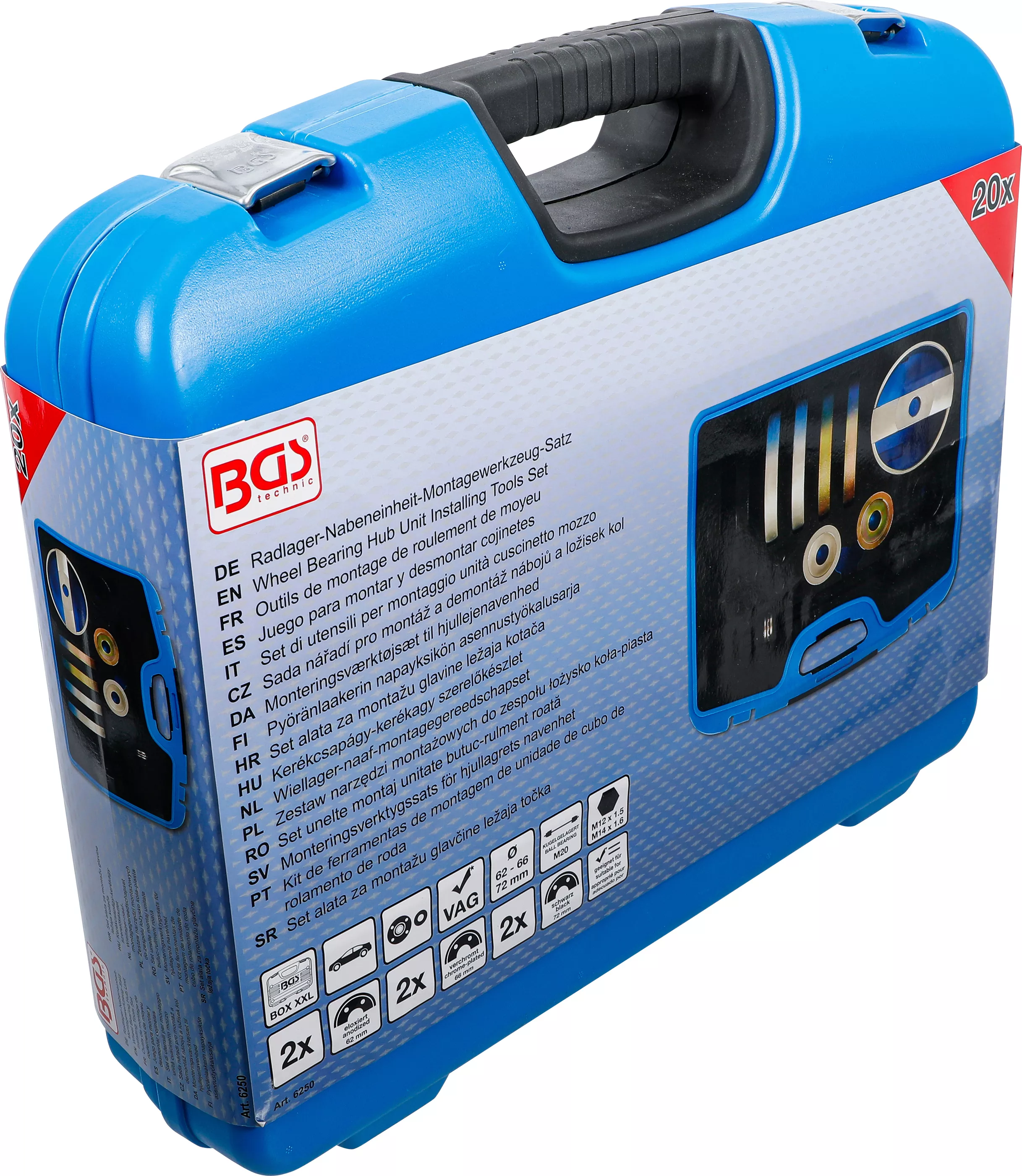 Set unelte montaj unitate butuc-rulment roata | pentru VAG | unitate lagar-o 62, 66, 72 mm [6]