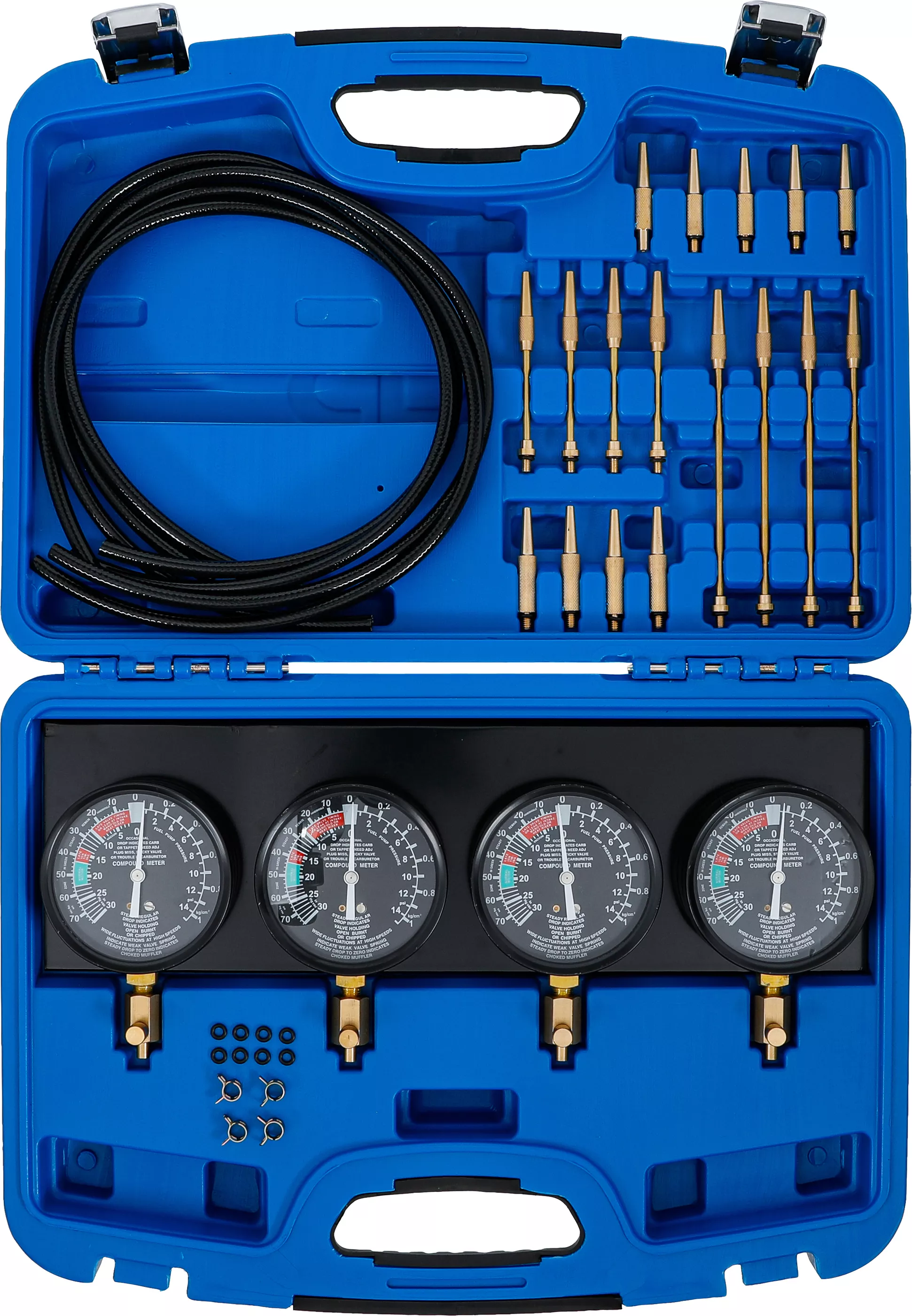 Aparat testare carburator sincron | cu 4 cadrane de sincronizare | 29 piese [4]