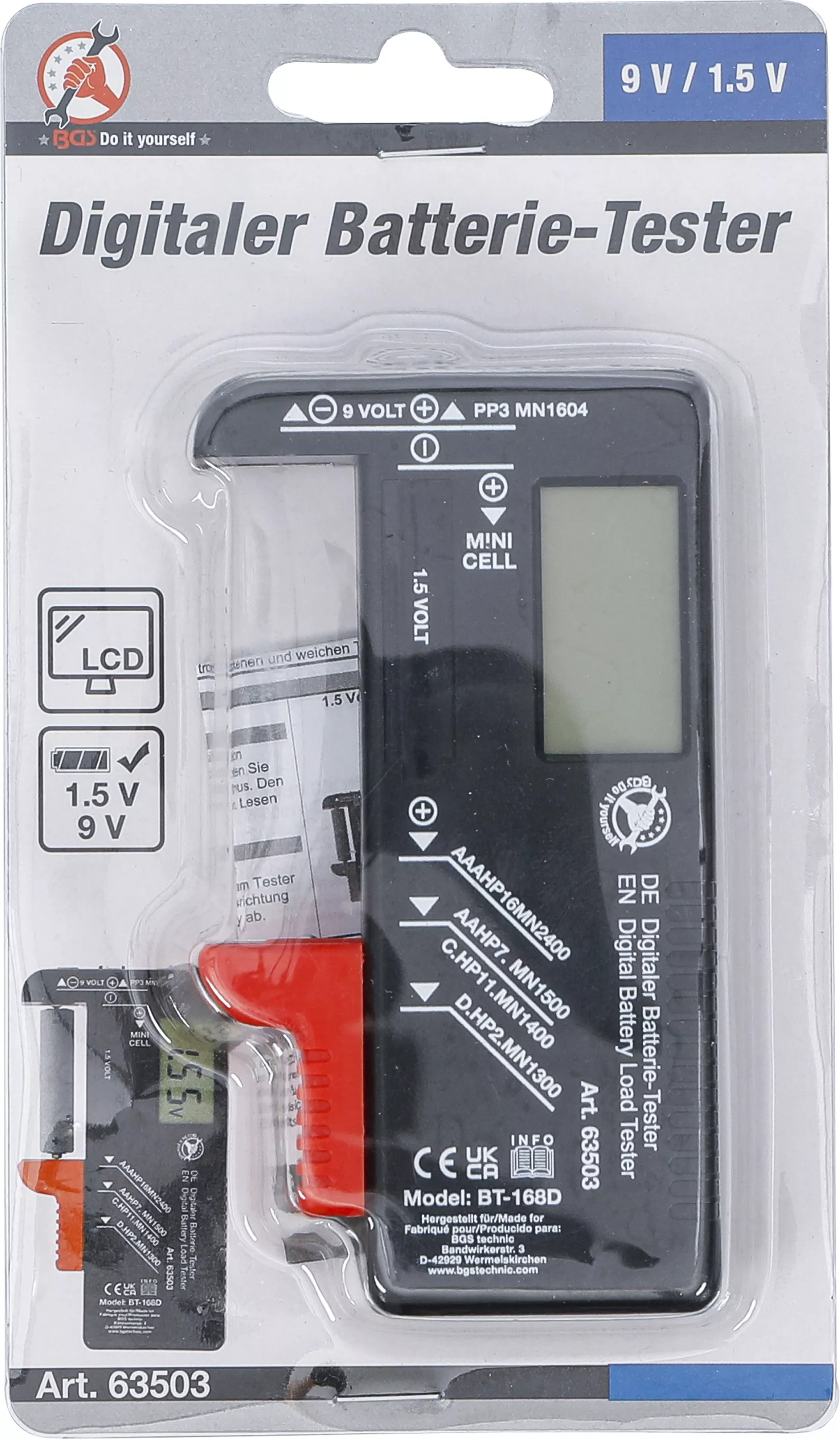 Tester digital baterie | 1,5 V / 9 V [5]