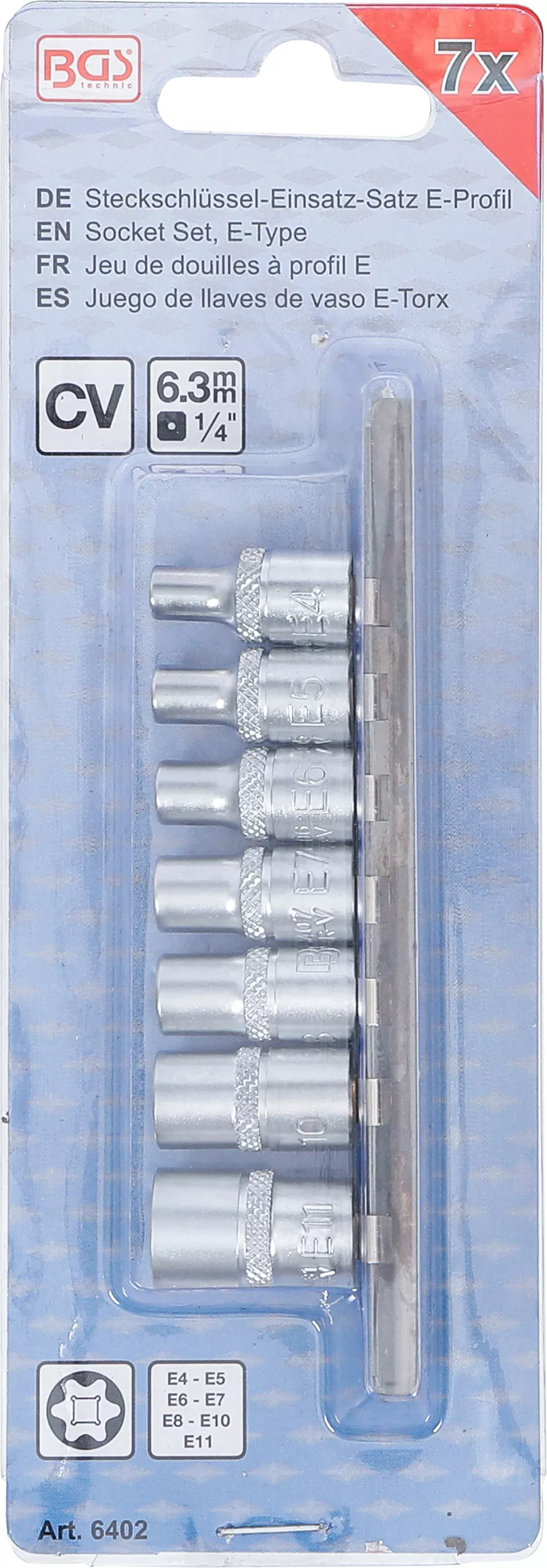 Set chei tubulare Profil E | 6,3 mm (1/4") | E4 - E11 | 7 piese [4]