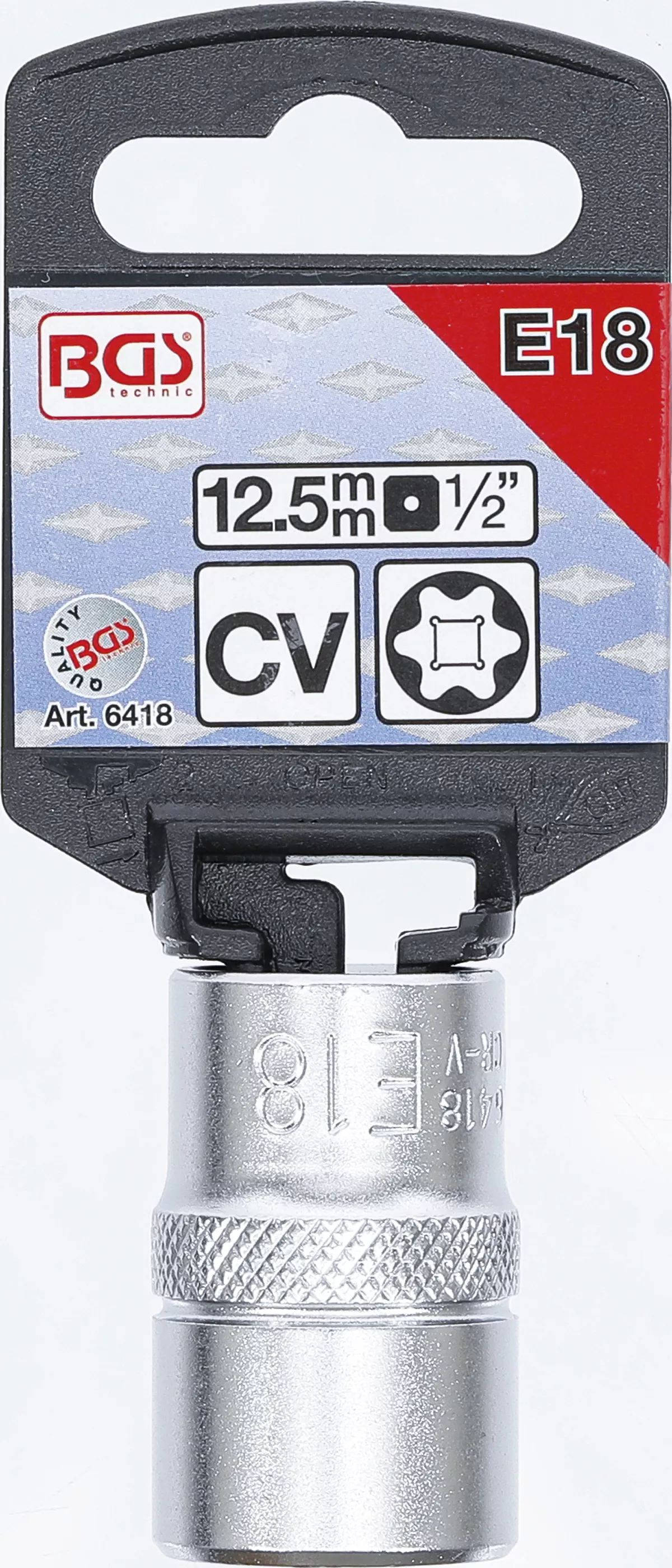 Cheie tubulara Profil E | 12,5 mm (1/2") | E18 [3]