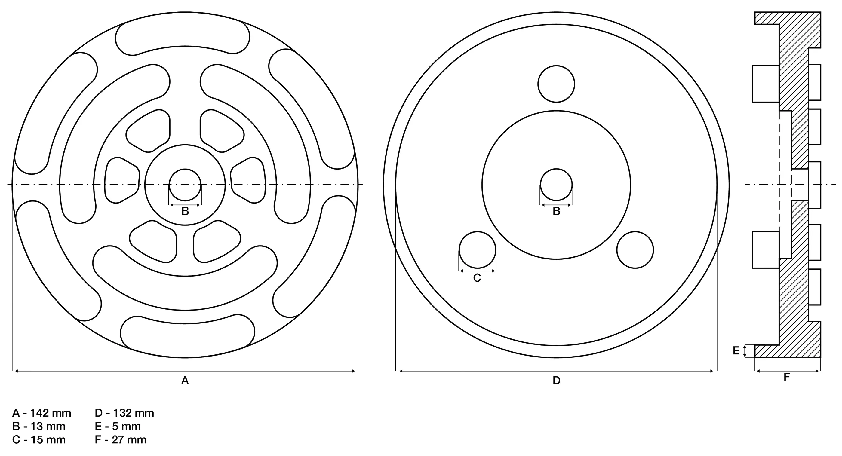 Placa de cauciuc | pentru platforme elevatoare | o 140 mm [2]