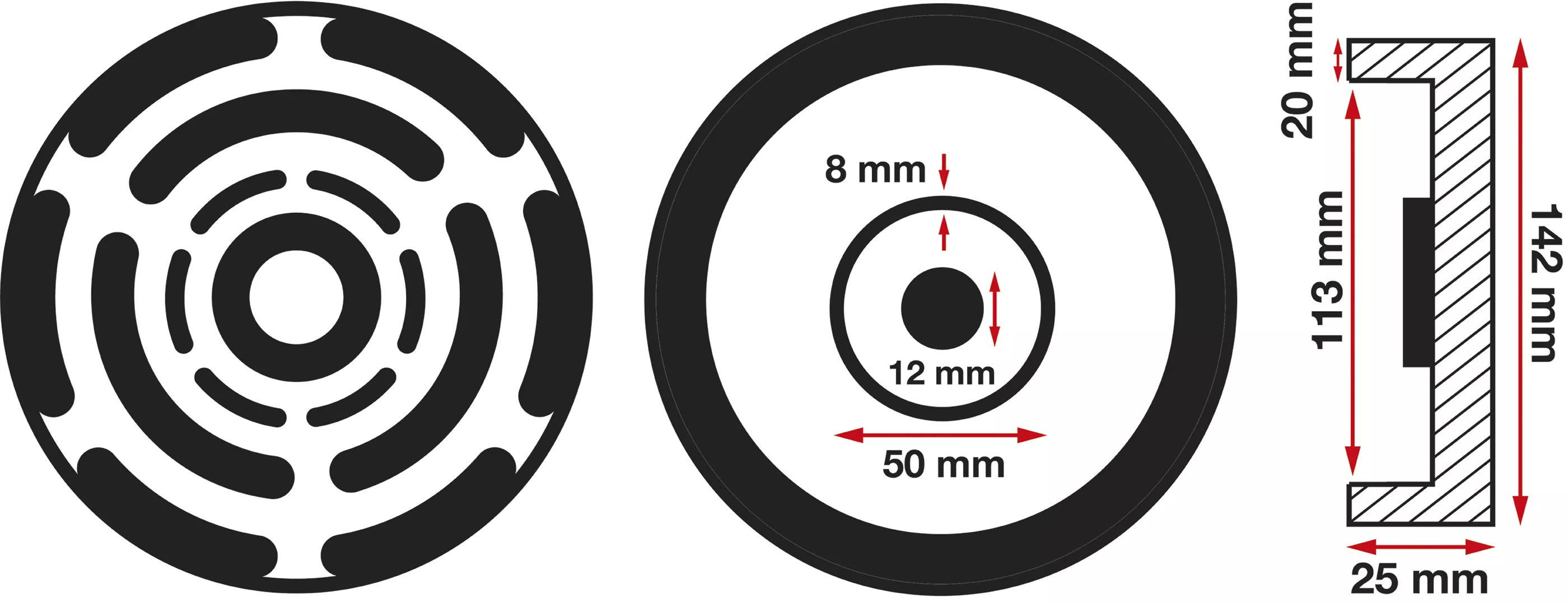 Placa de cauciuc | pentru platforme elevatoare | o 140 mm [2]