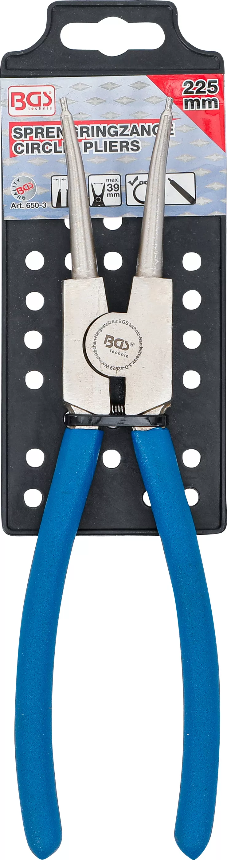 Cleste inele de siguranta | drept | pentru sigurante exterioare | 225 mm [5]