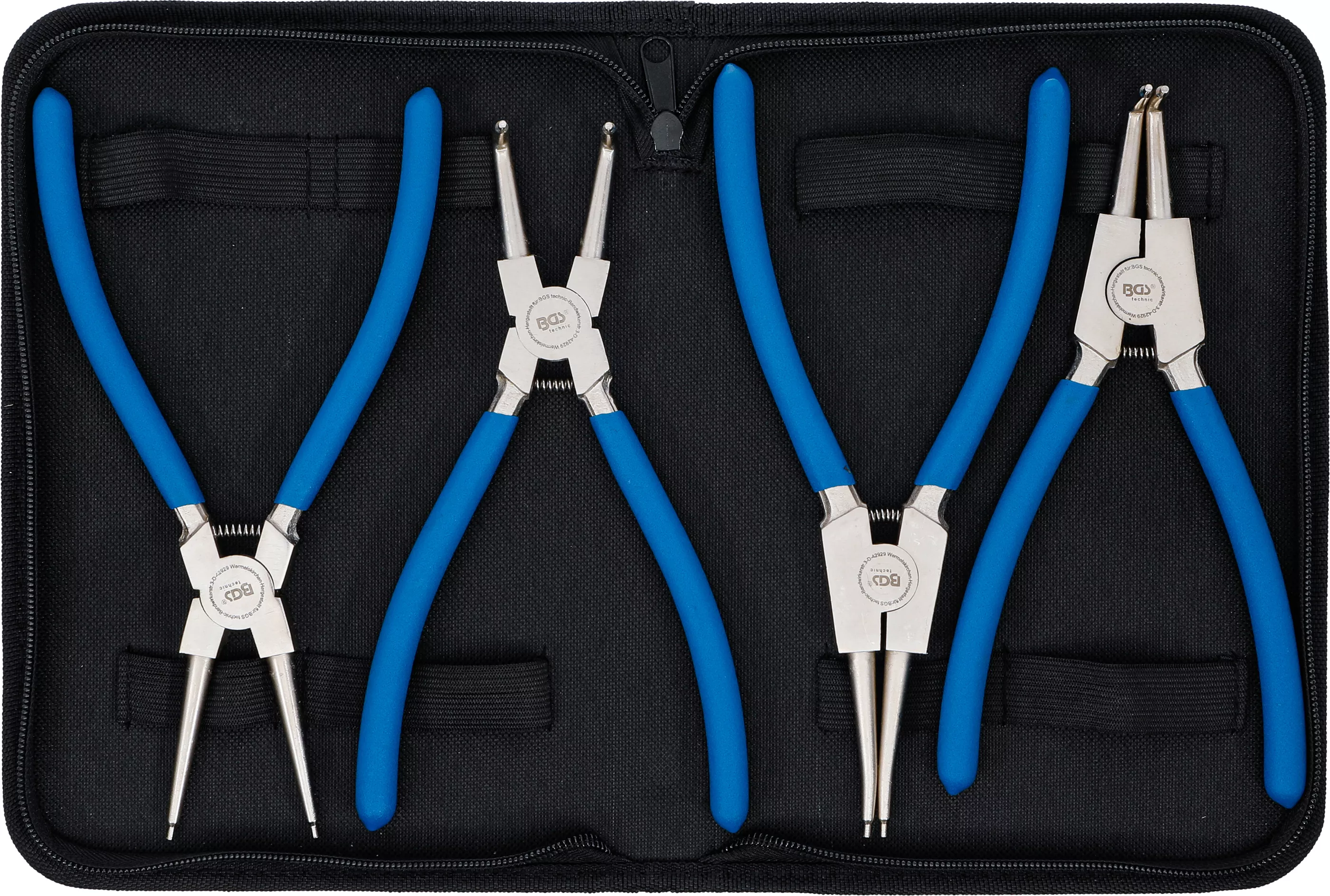 Cleşti - Set clesti inele de siguranta | 225 mm | 4 piese