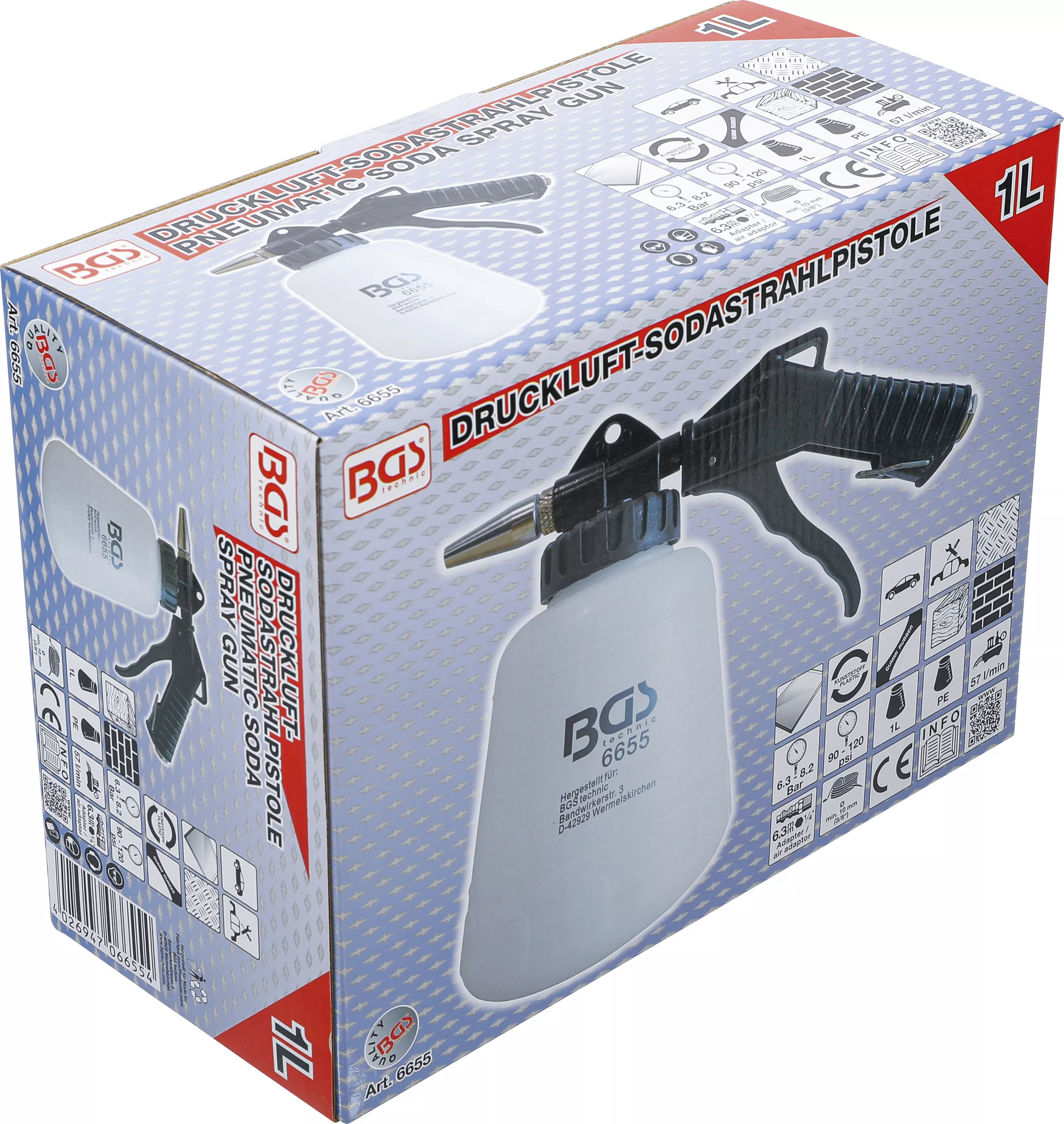 Pistol de pulverizare pneumatica soda | 1 l [4]