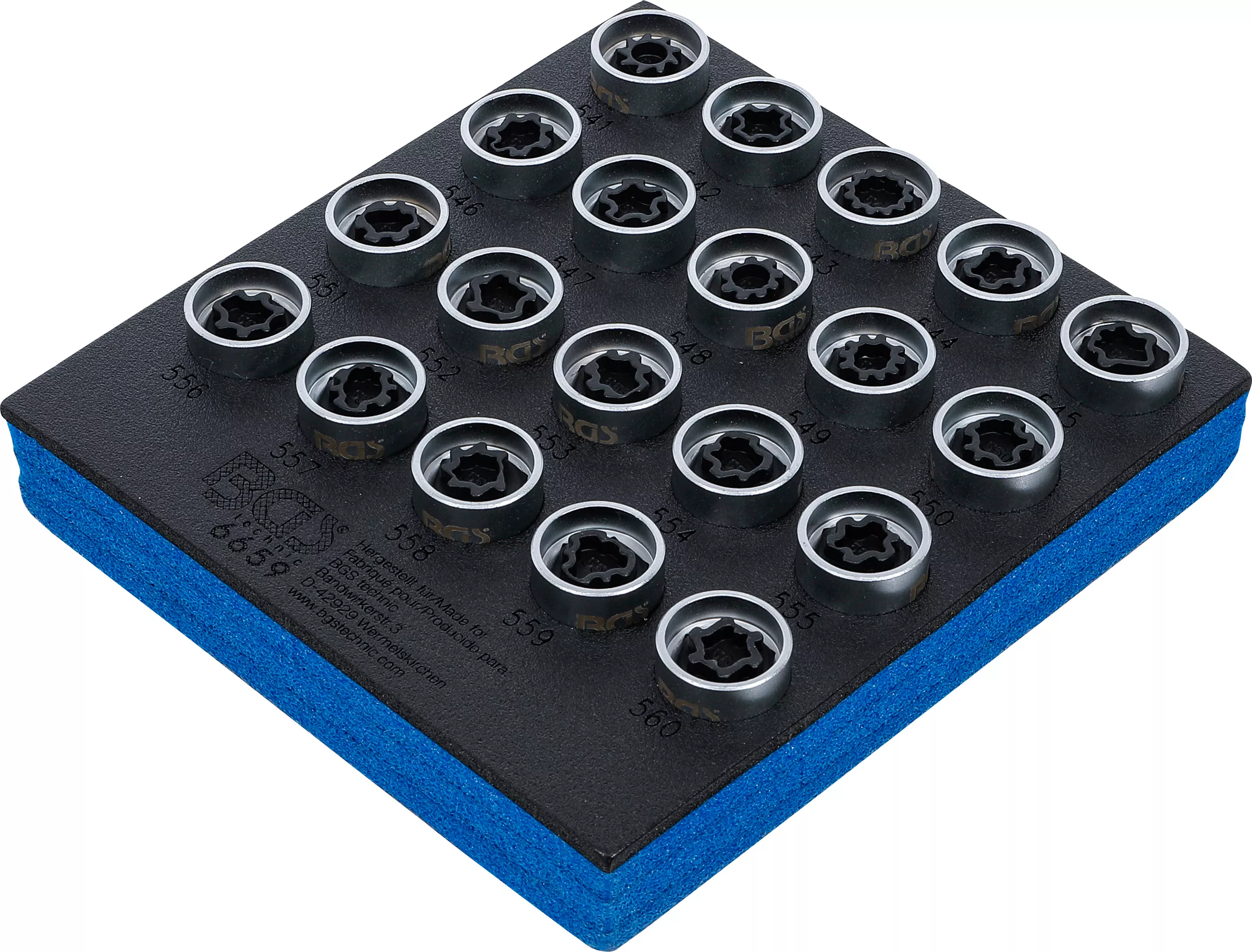 Suport organizator pentru carucior 1/6: Set chei desfacut antifurt pentru VAG | 20 piese [2]