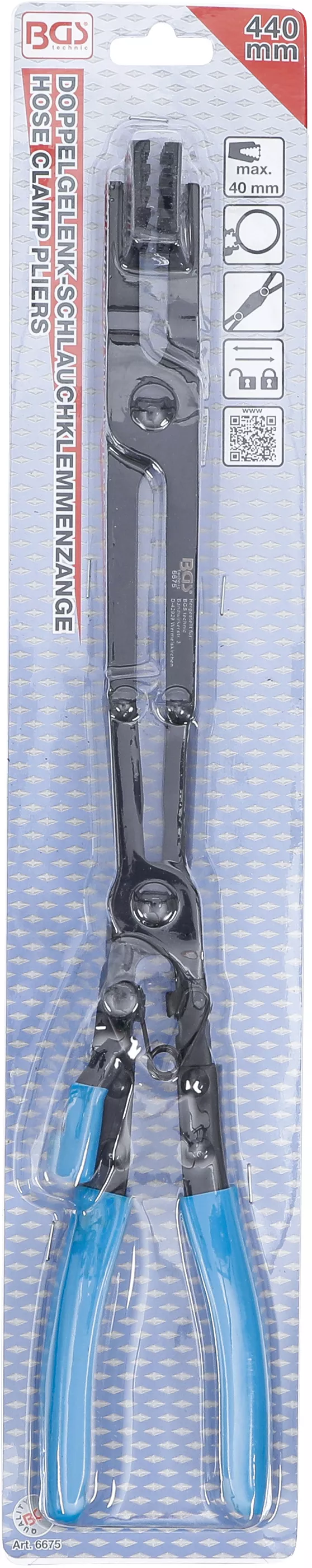 Cleste coliere de furtun dublu articulat | 440 mm| 0 - 40 mm [5]