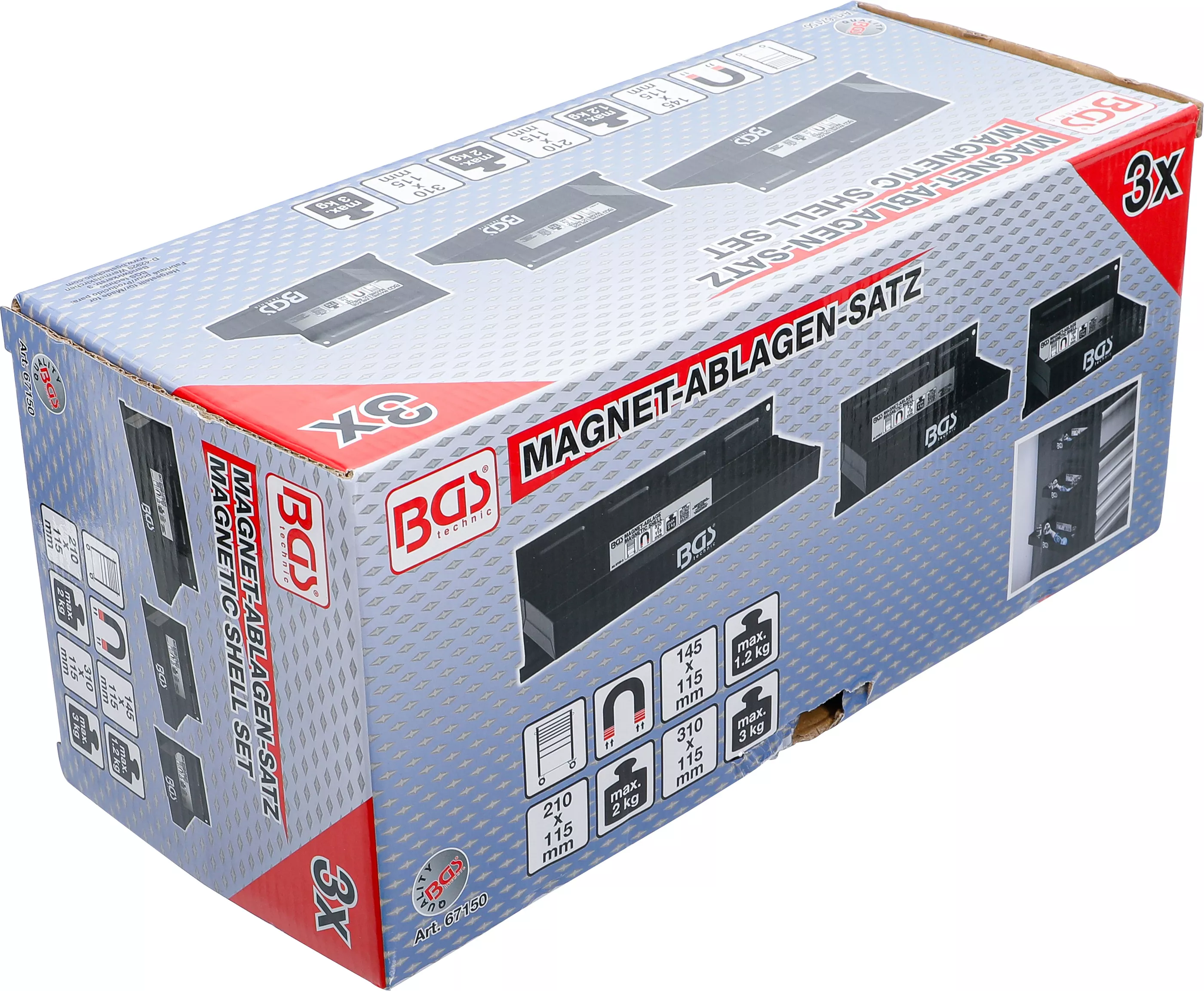 Set rafturi cu magnet | 150 / 210 / 310 mm | 3 piese [5]
