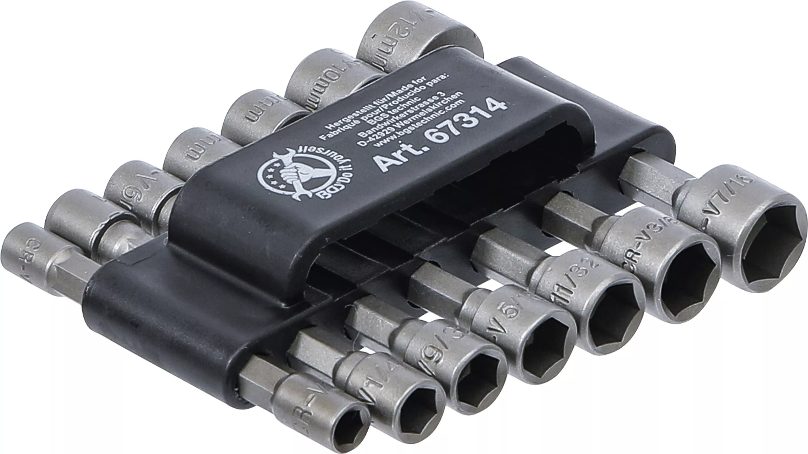 Set chei tubulare biti | Antrenare hexagon exterior 6,3 mm (1/4") | metric + toli | 14 piese [1]