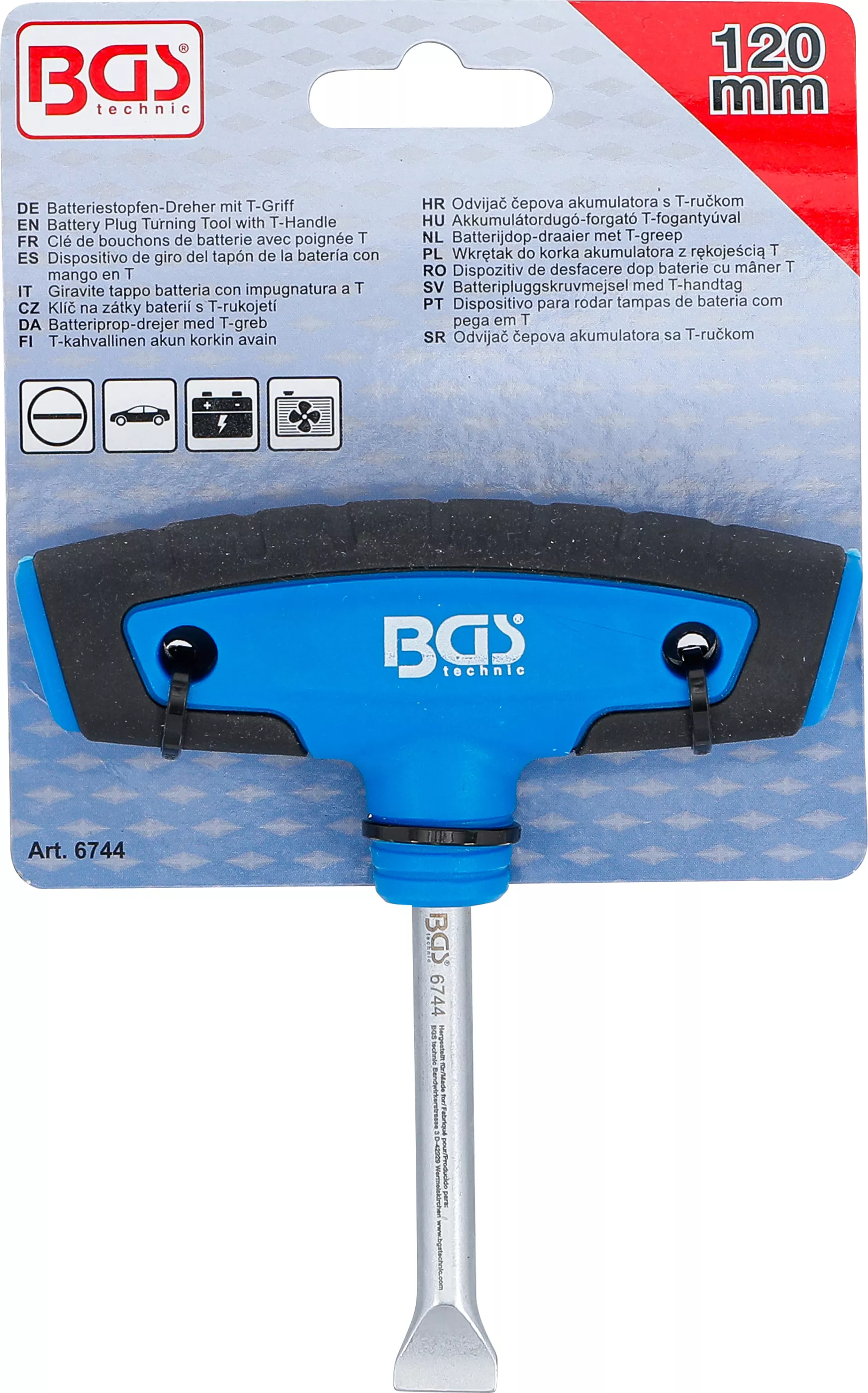 Dispozitiv de desfacere dop baterie cu maner T [4]