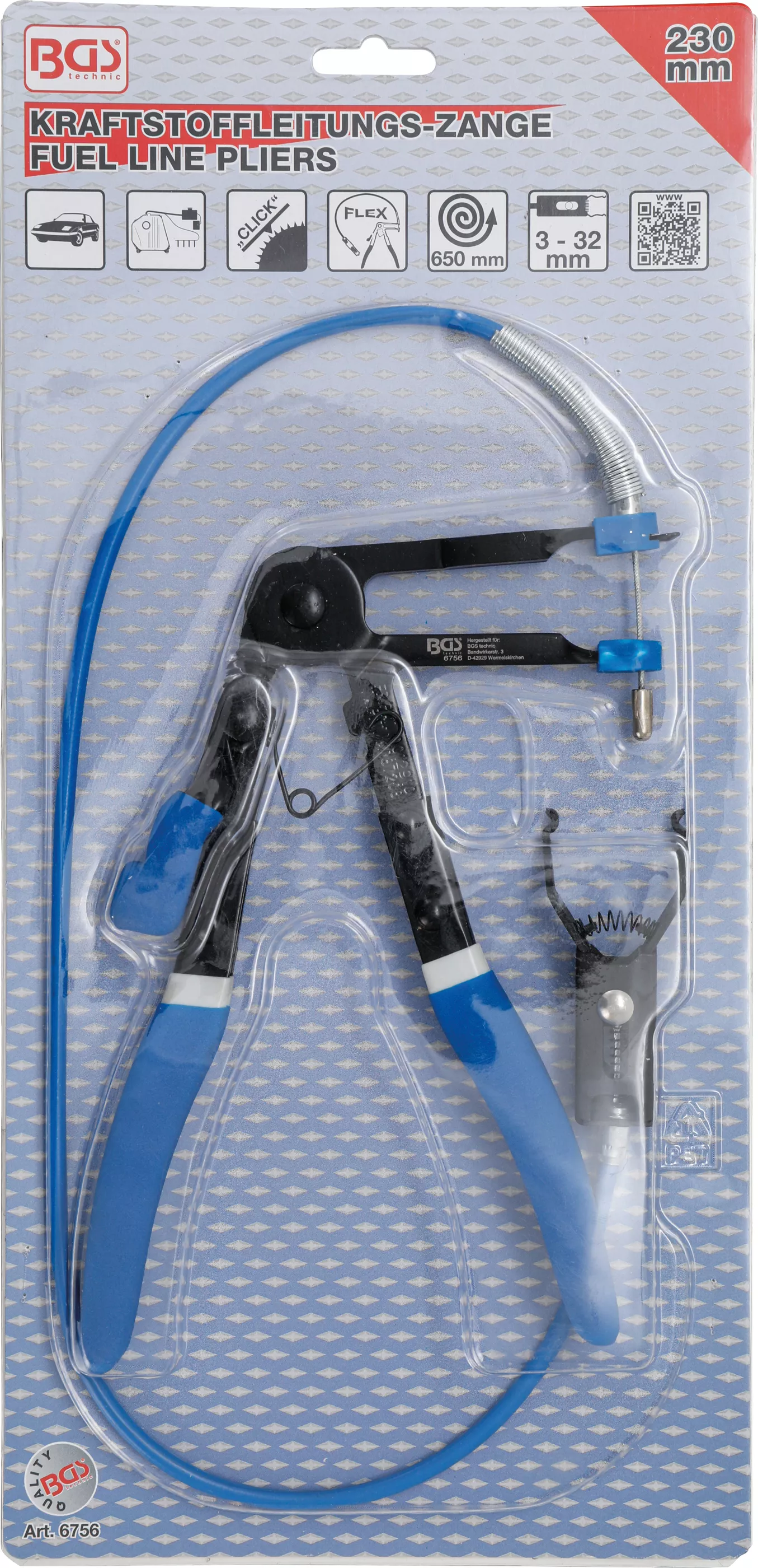 Cleste conducta de combustibil | cu cablu Bowden | 650 mm [3]