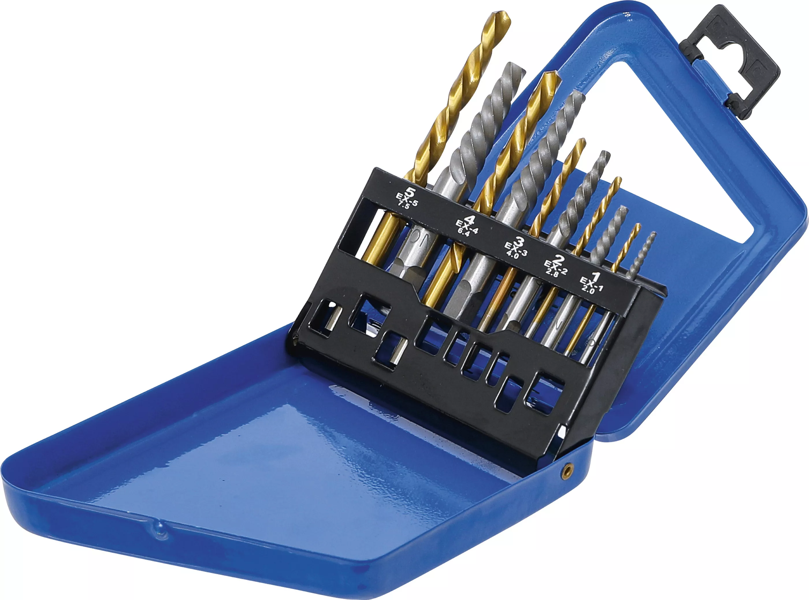 Set Extractoare de suruburi si burghie stanga | HSS | titan-nitrurat | 2 - 7,5 mm | 10 piese [3]