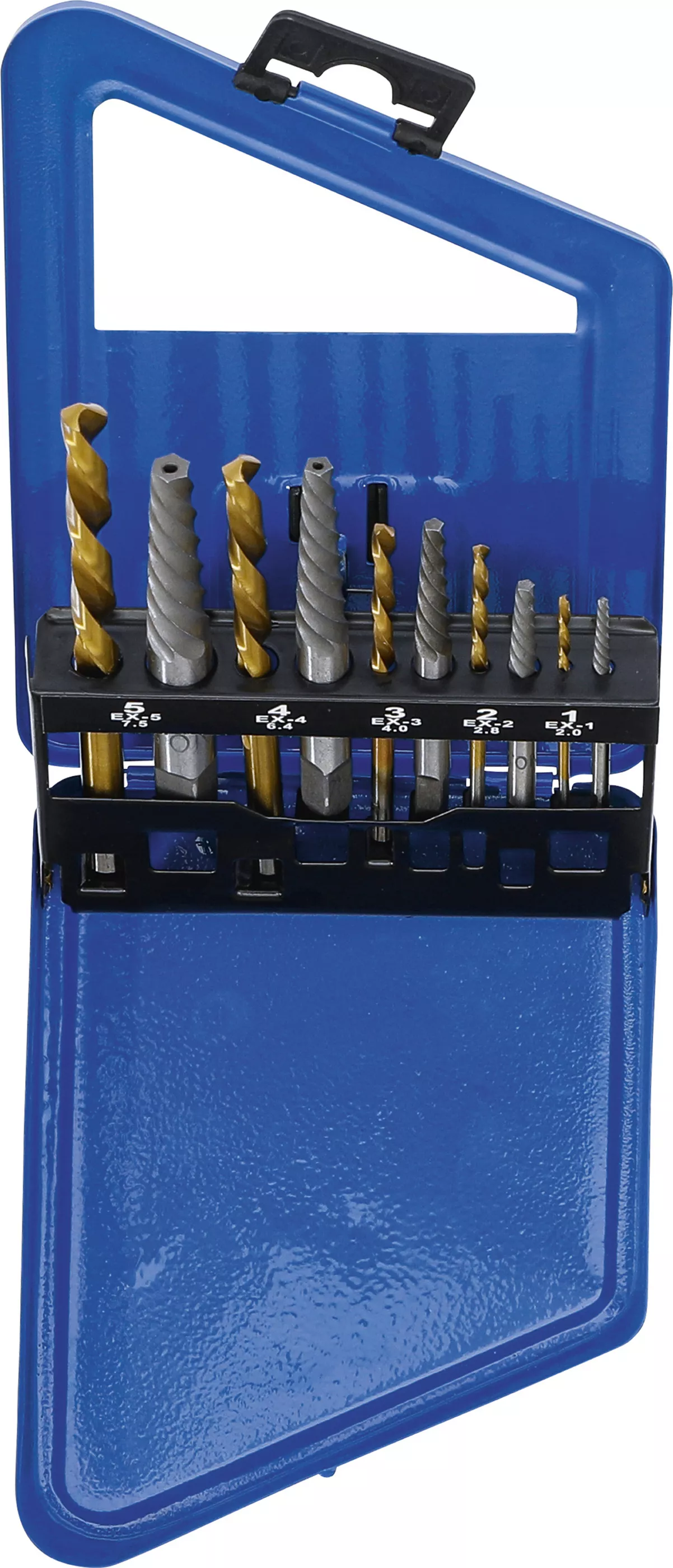 Set Extractoare de suruburi si burghie stanga | HSS | titan-nitrurat | 2 - 7,5 mm | 10 piese [4]