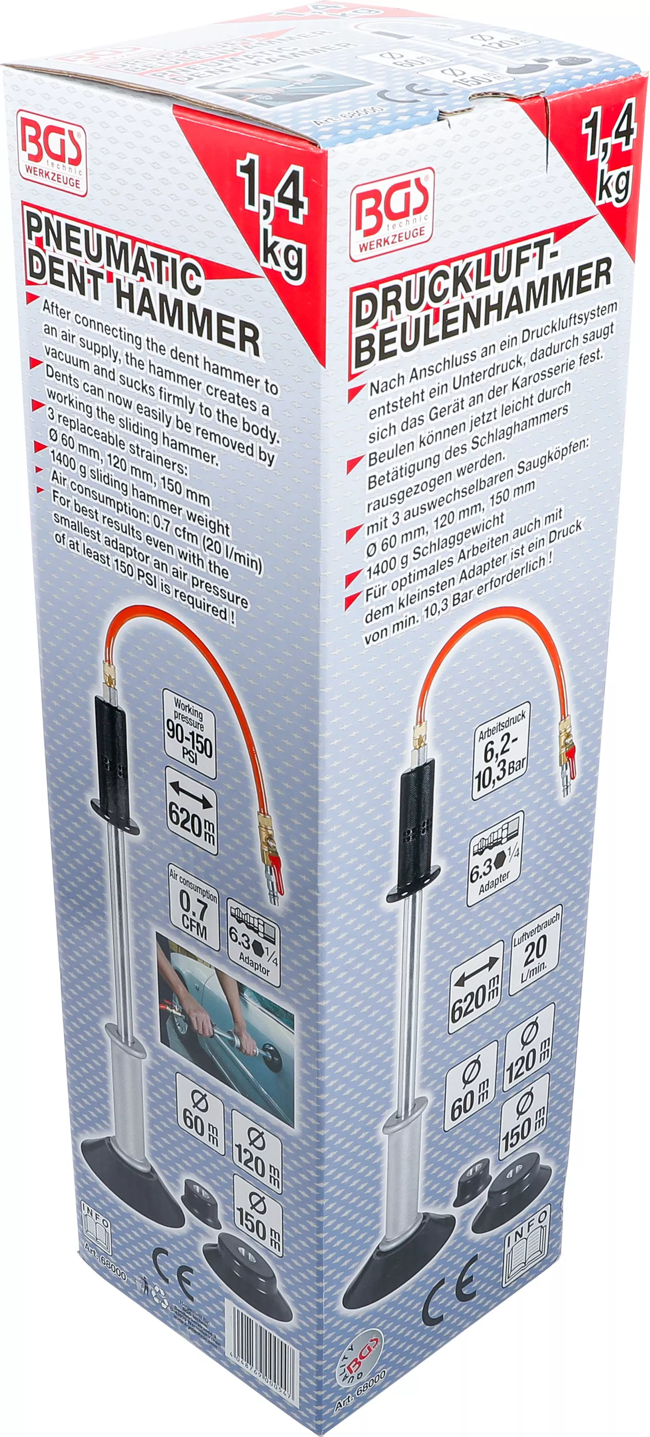 Ciocan pneumatic de tras caroserii | 1,4 kg [4]