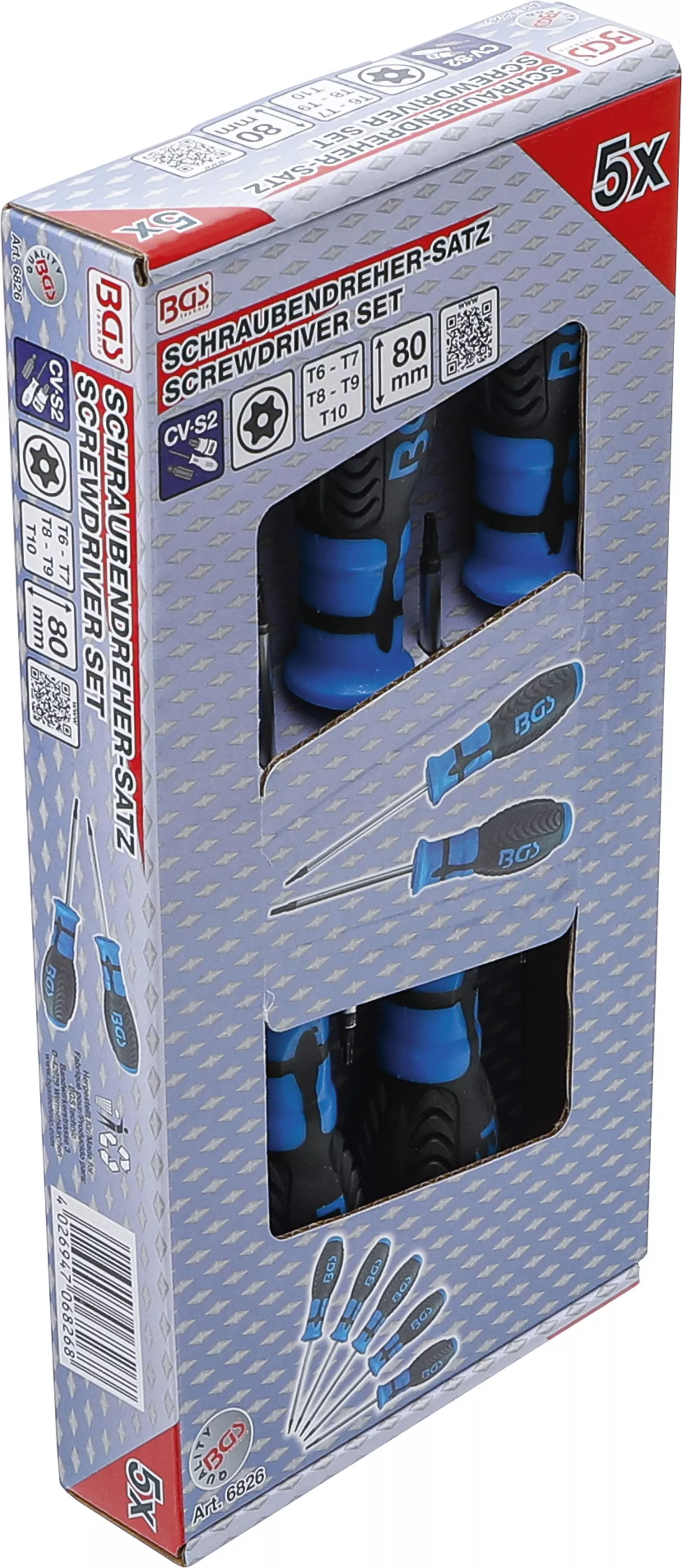 Set surubelnite | Profil T (pentru Torx) cu gaura | T6 - T10 | 5 piese [3]
