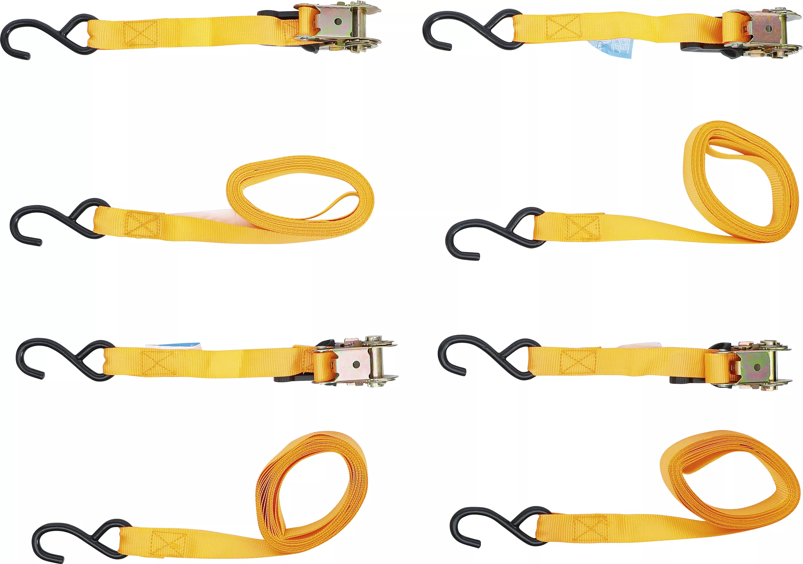 Set banda de tensionare cu clichet | cu carlige grele | 5 m x 25 mm | 4 piese [3]