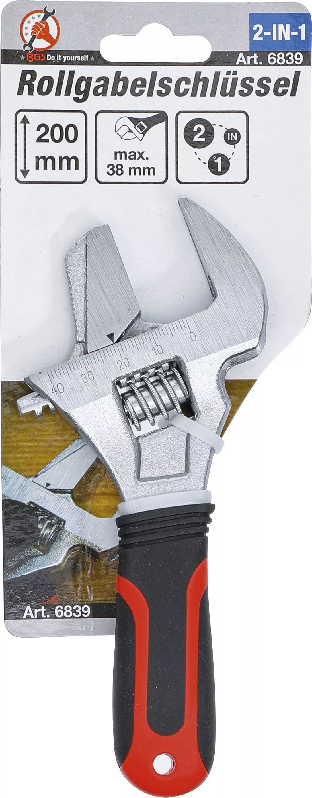 Cheie reglabila cu rola cu maner din plastic | max. 38 mm [5]