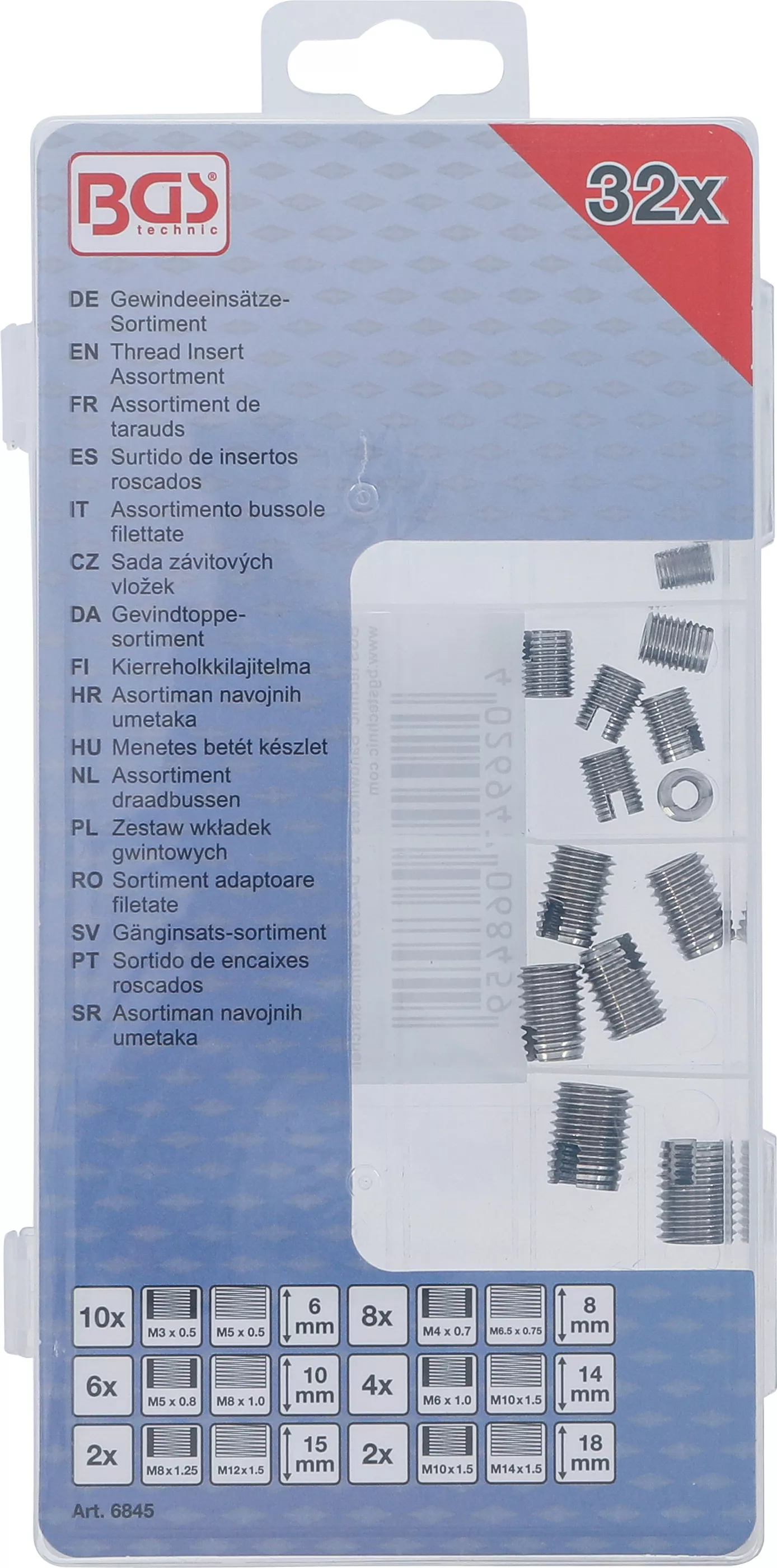 Sortiment adaptoare filetate | autofiletante | 32 piese [3]