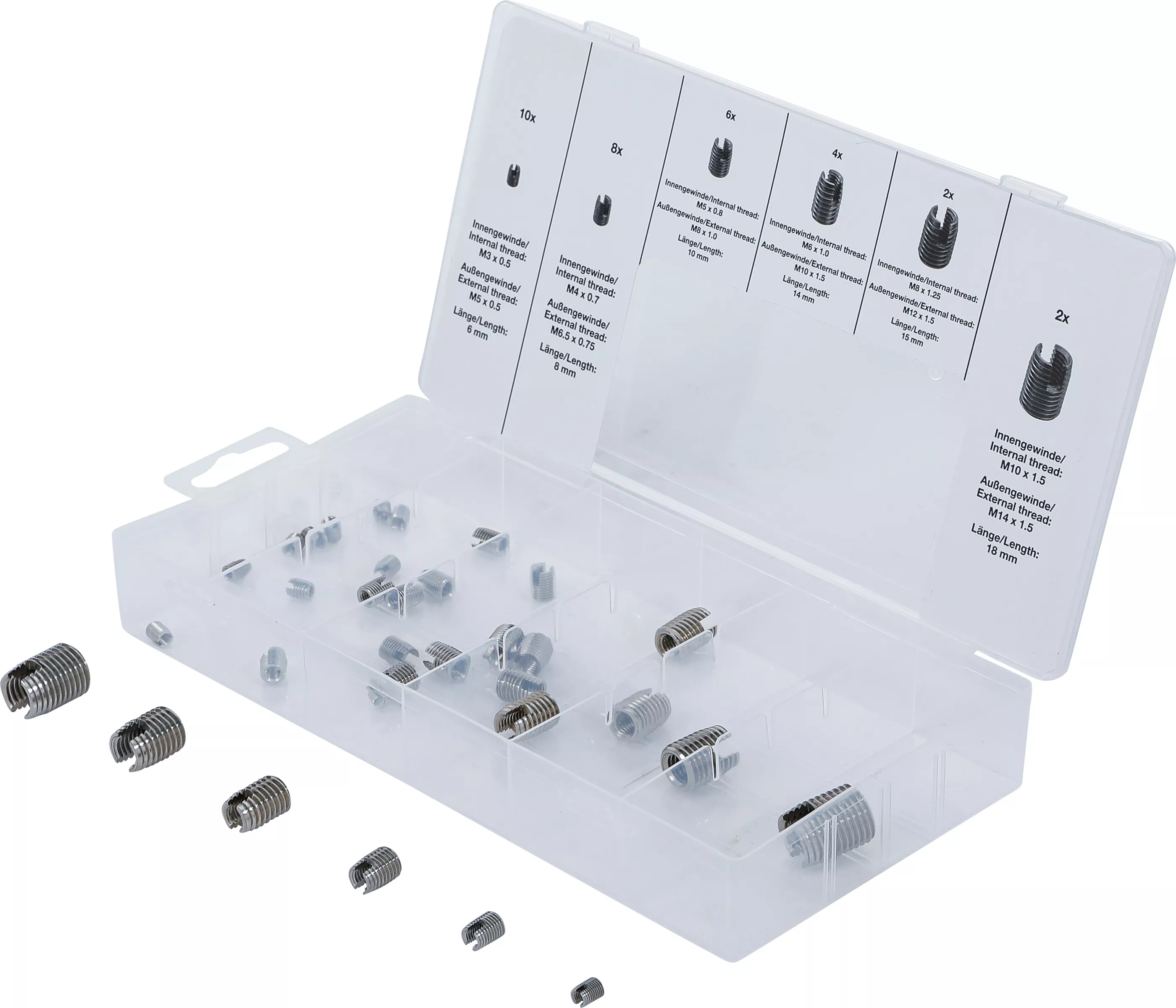 Consumabile - Sortiment adaptoare filetate | autofiletante | 32 piese