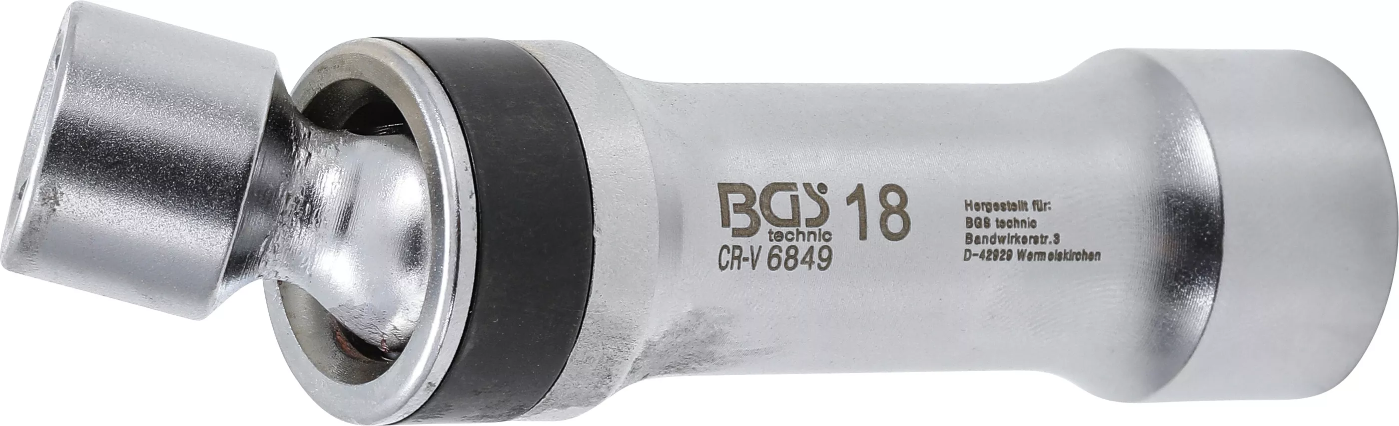 Cheie pentru bujii articulata 12 colturi cu arc de prindere | Antrenare patrat interior 10 mm (3/8") | 18 mm [3]