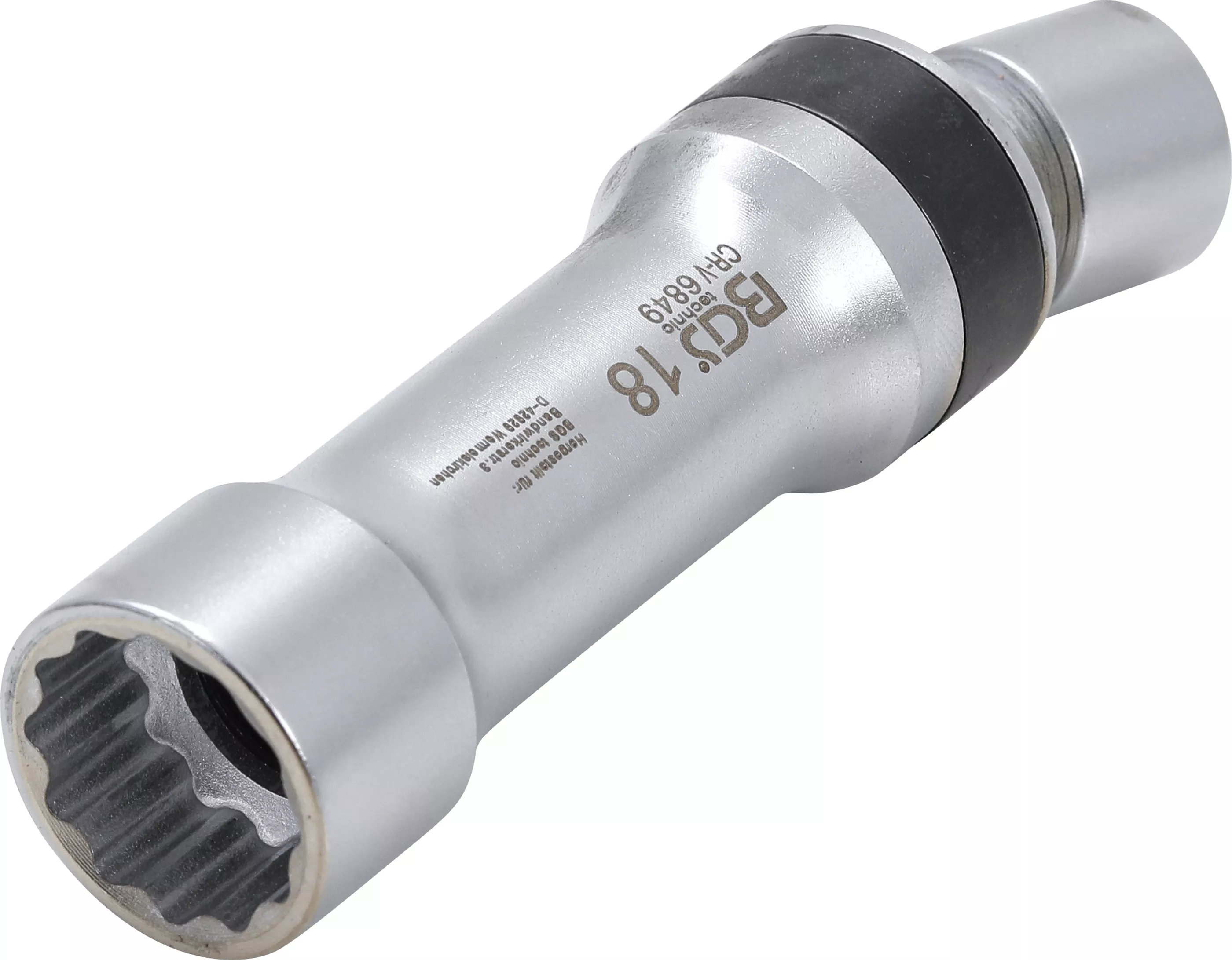 Cheie pentru bujii articulata 12 colturi cu arc de prindere | Antrenare patrat interior 10 mm (3/8") | 18 mm [4]