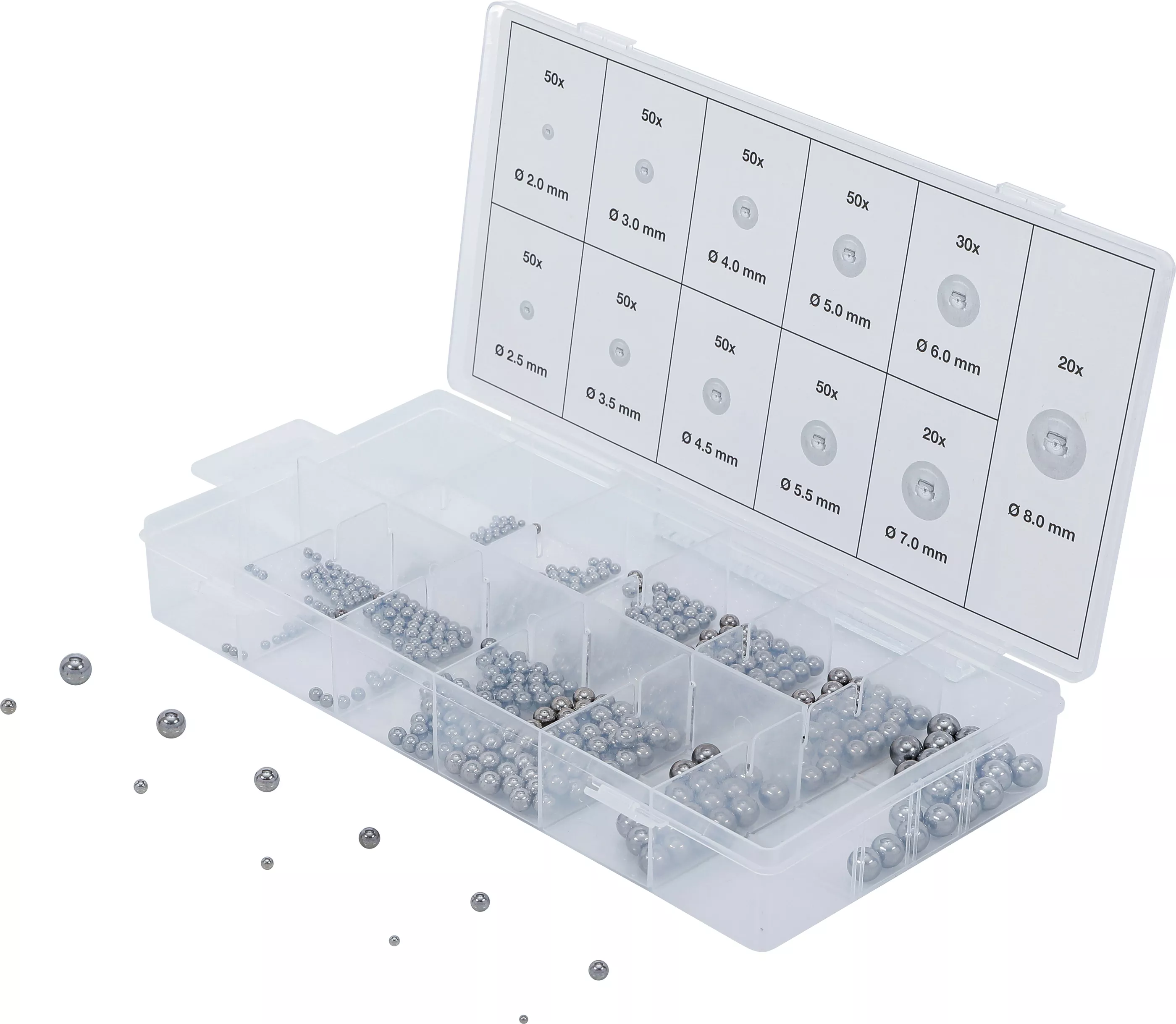 Diverse - Sortiment bile din otel | 470 piese