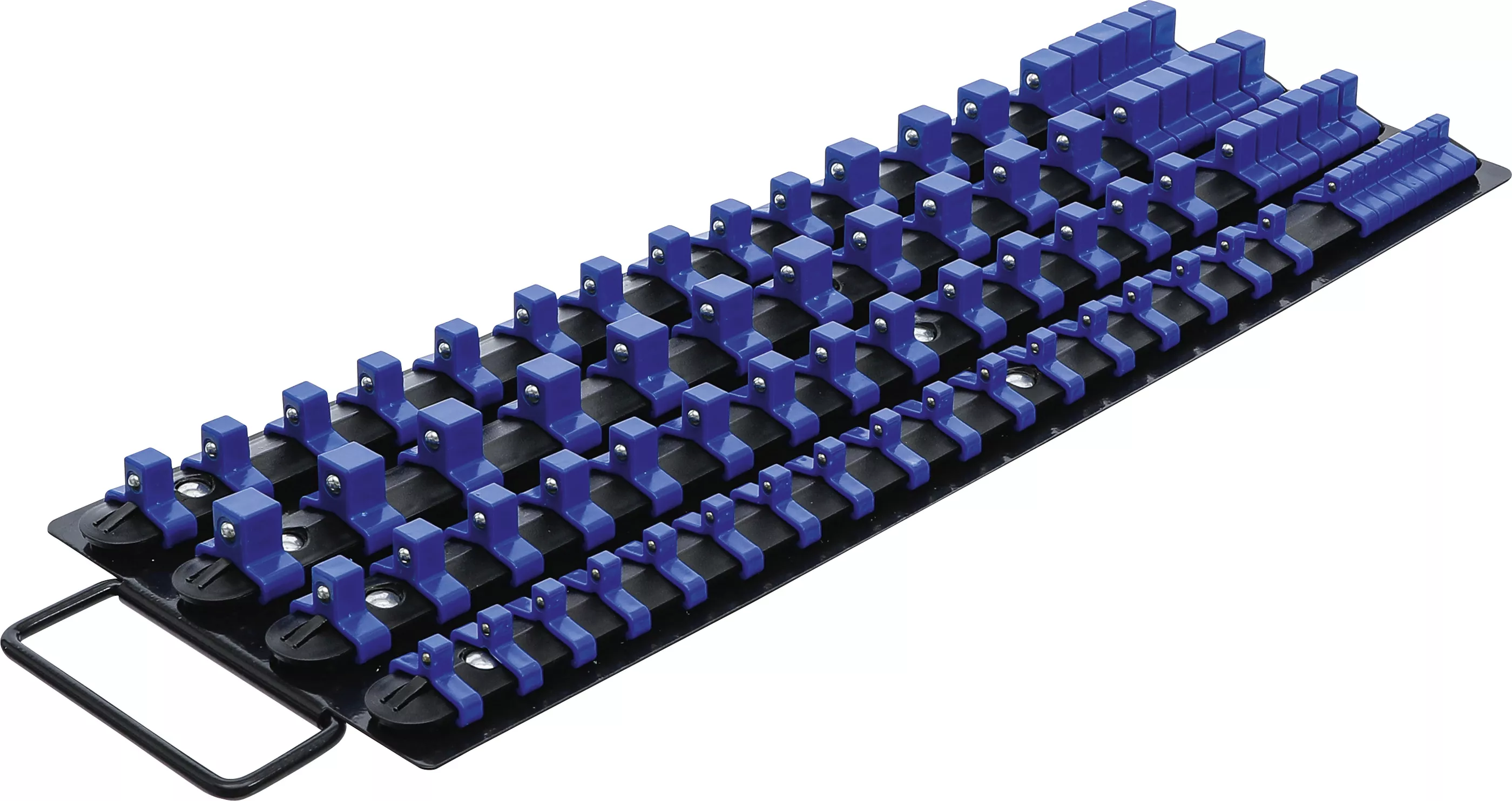 sina de pastrare pentru capete chei tubulare atasabile | cu 80 clipsuri | pentru capete atasabile 6,3 mm (1/4"), 10 mm (3/8"), 12,5 mm (1/2") [1]