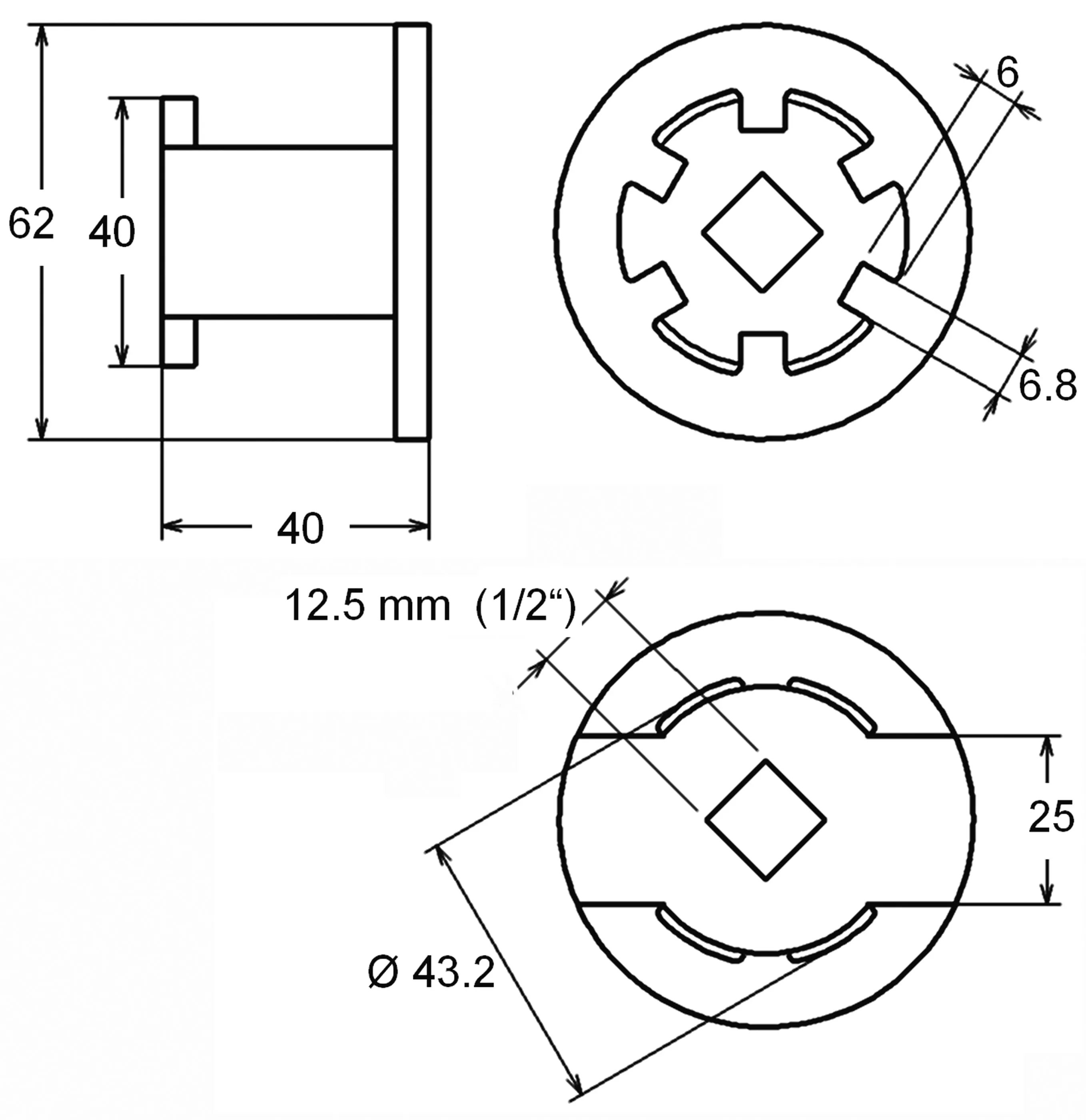 Cheie filtre de ulei | 6 dinti | pentru Hyundai si Kia 2.0L / 2.2L Diesel [3]
