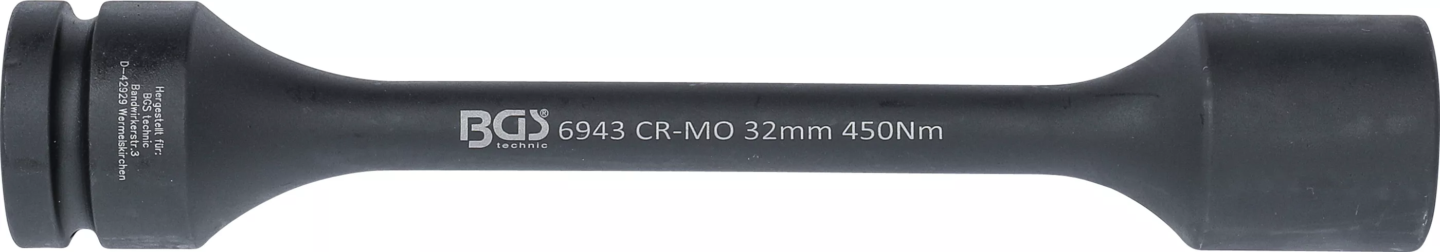 Cap atasabil hexagonal pentru cheie de impact cu torsiune | 25 mm (1") | 32 mm | 450 Nm [3]