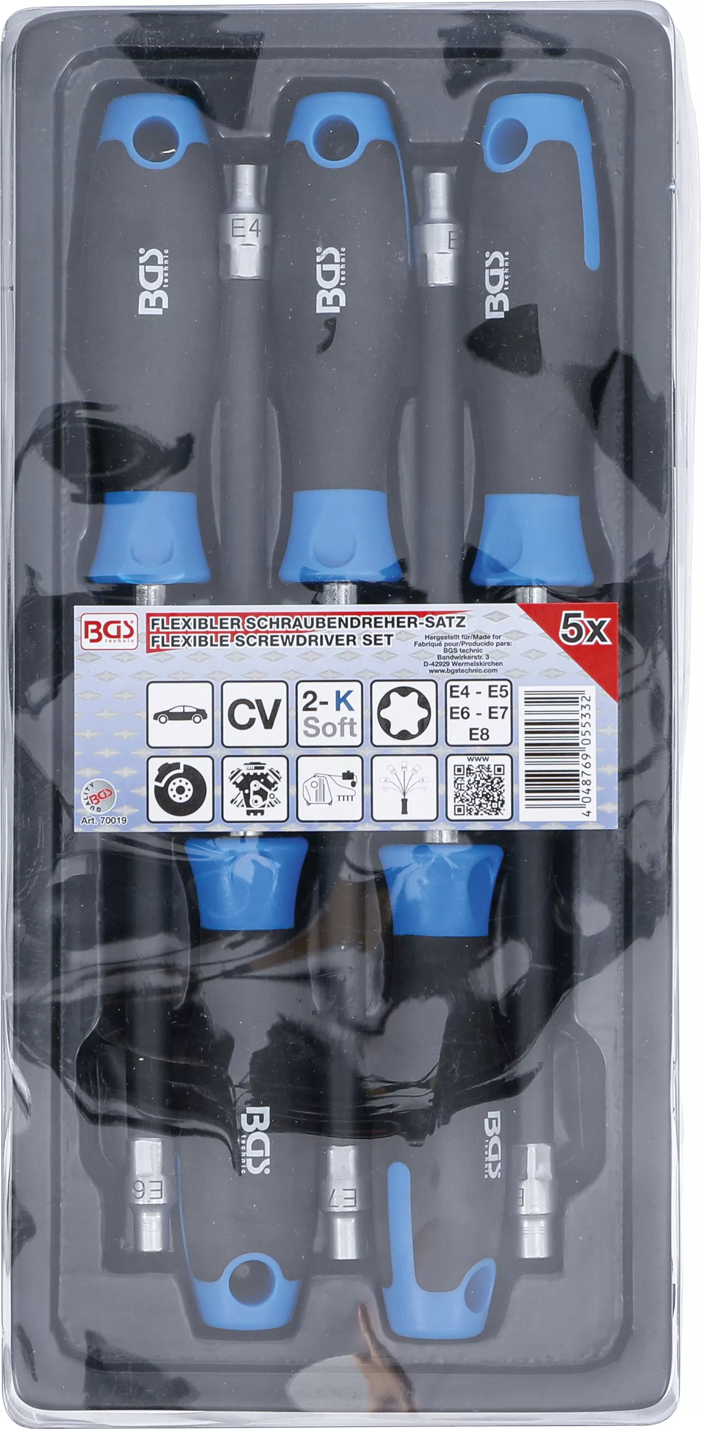 Set surubelnite flexibile cu maner rotund | Profil E E4 - E8 | Lungimea lamei 150 mm | 5 piese [3]