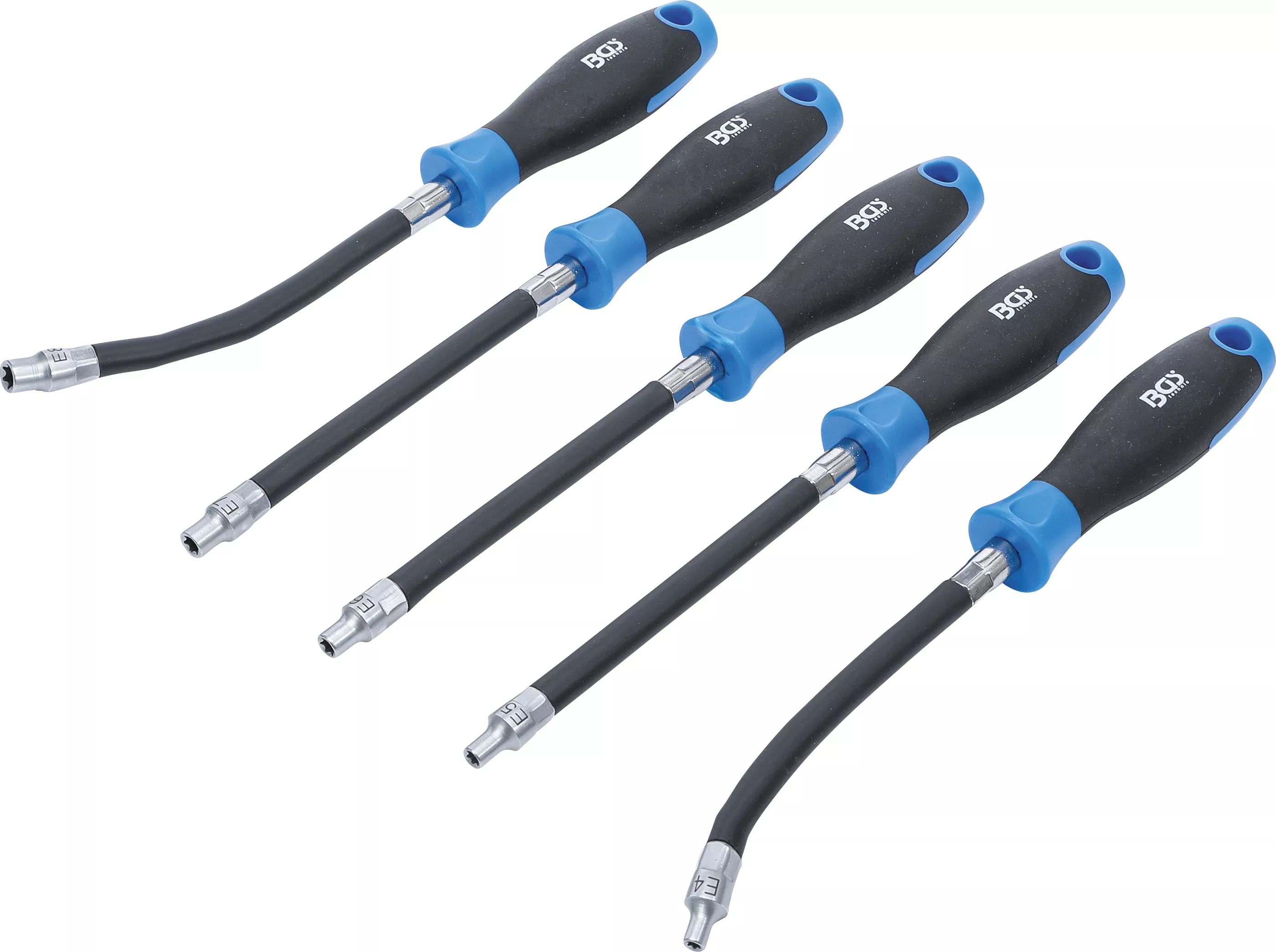 Set surubelnite flexibile cu maner rotund | Profil E E4 - E8 | Lungimea lamei 150 mm | 5 piese [1]