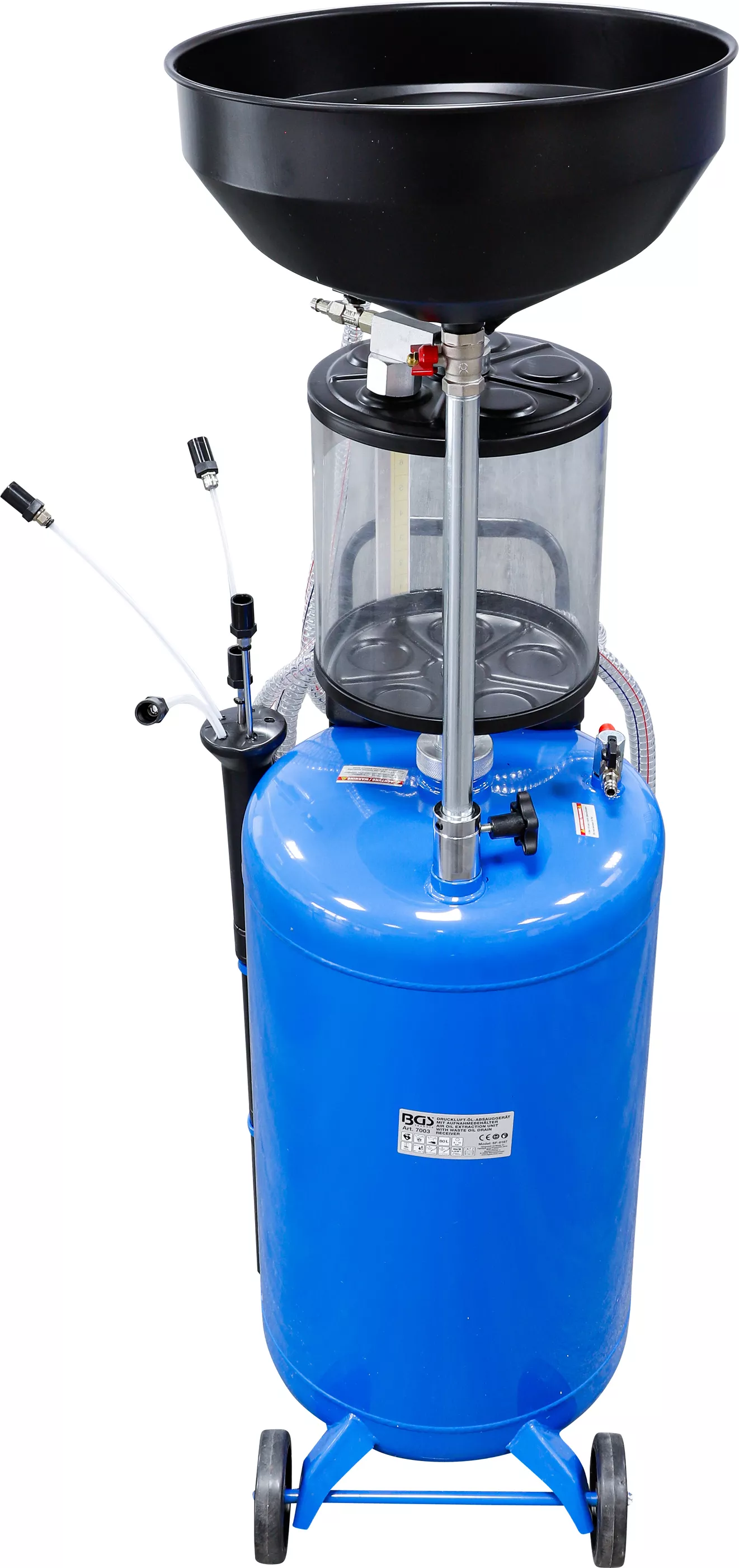 Aparat pneumatic de aspirare ulei cu recipient de colectare ulei uzat | 80 l [5]