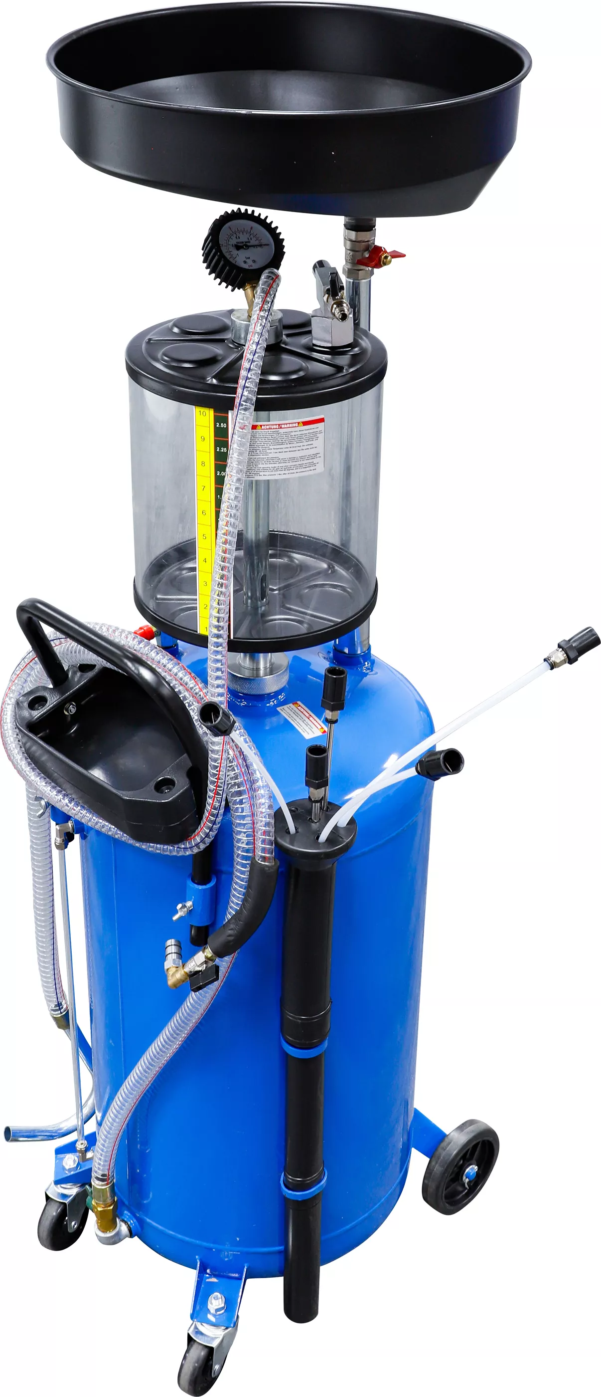 Aparat pneumatic de aspirare ulei cu recipient de colectare ulei uzat | 80 l [1]