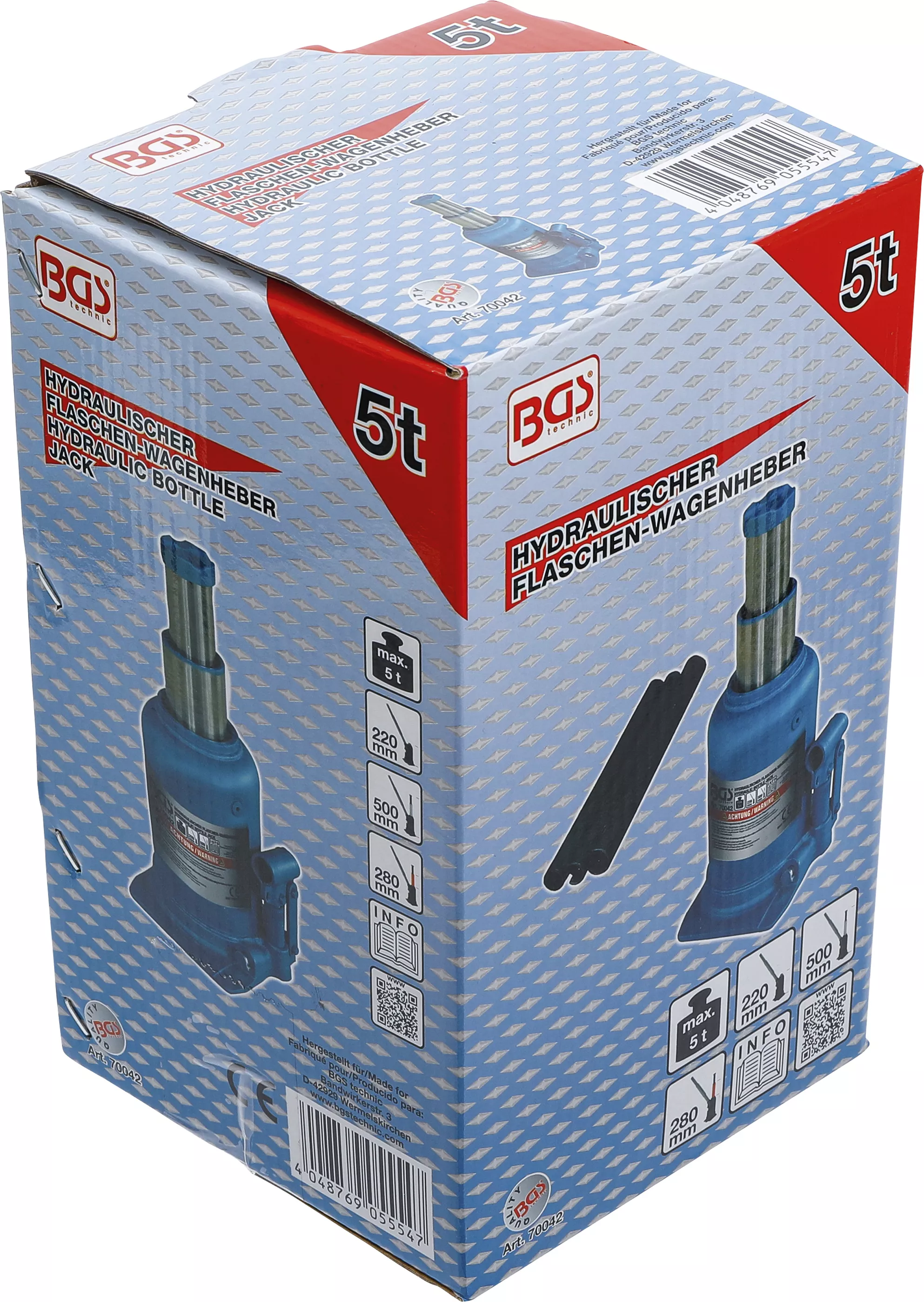 Cric hidraulic cu palan | cu piston dublu | 5 t [6]