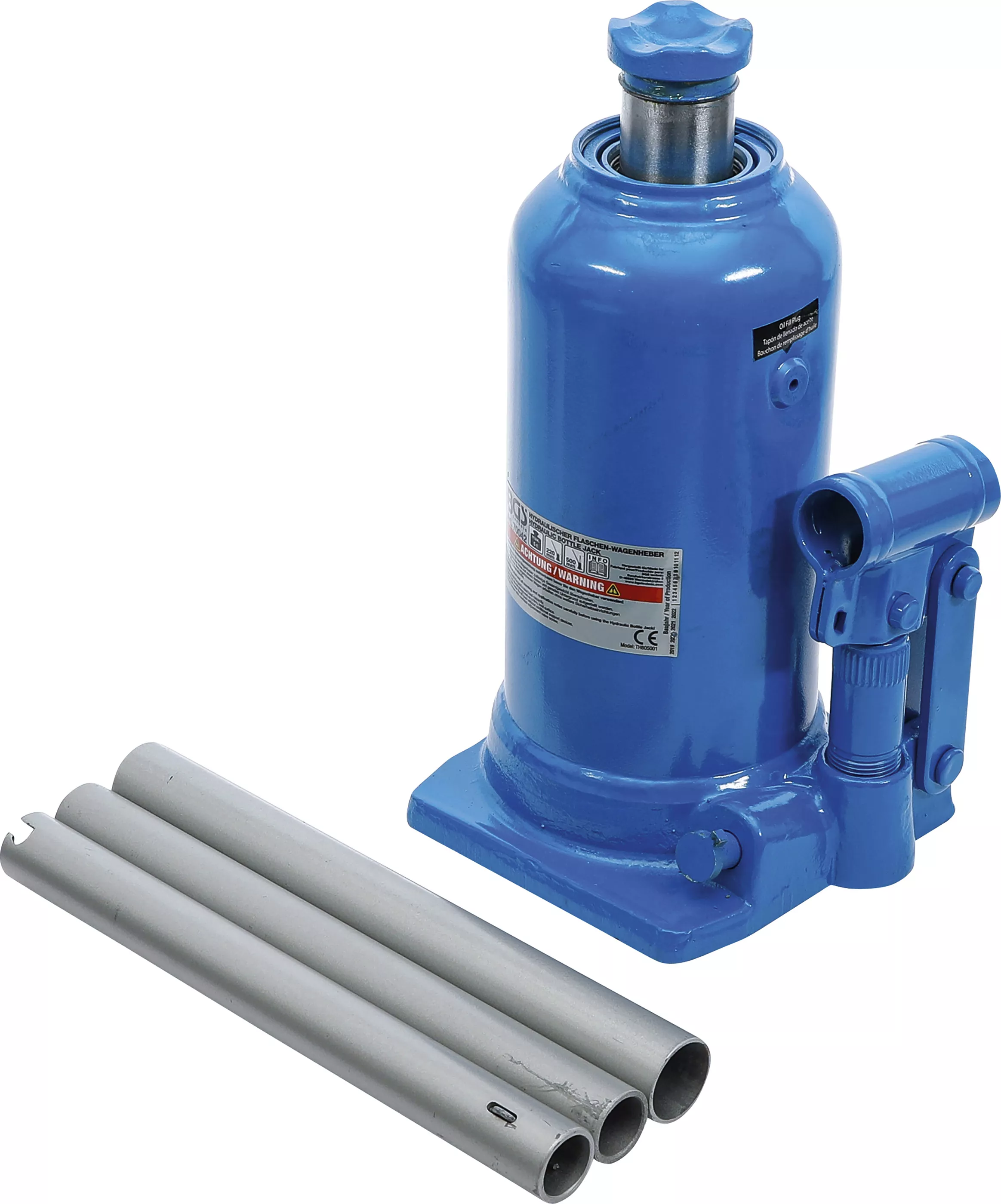 Cricuri & capre de susţinere - Cric hidraulic cu palan | cu piston dublu | 5 t