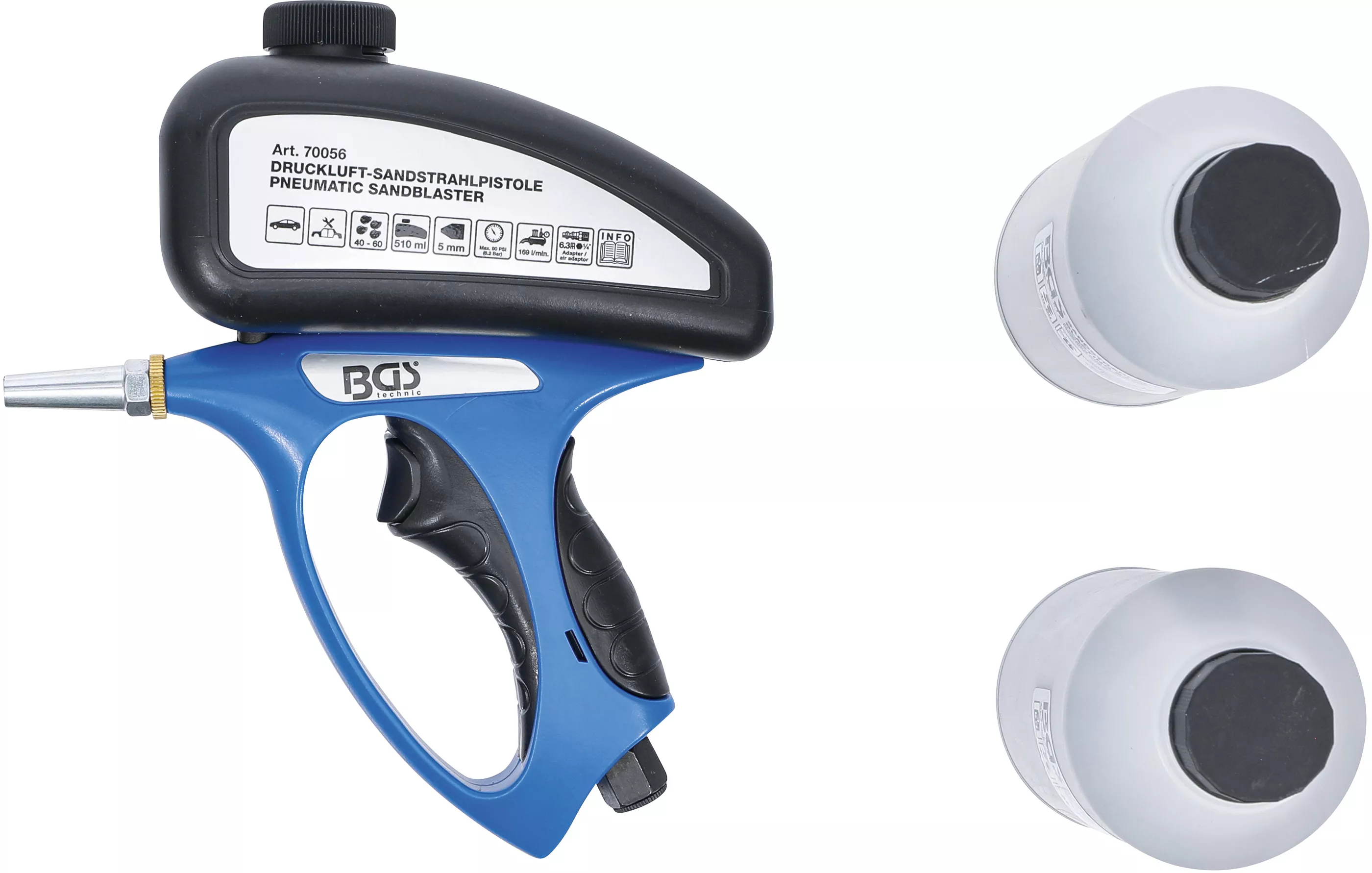 Pistol de sablare pneumatic inclusiv accesorii | 3 piese [2]