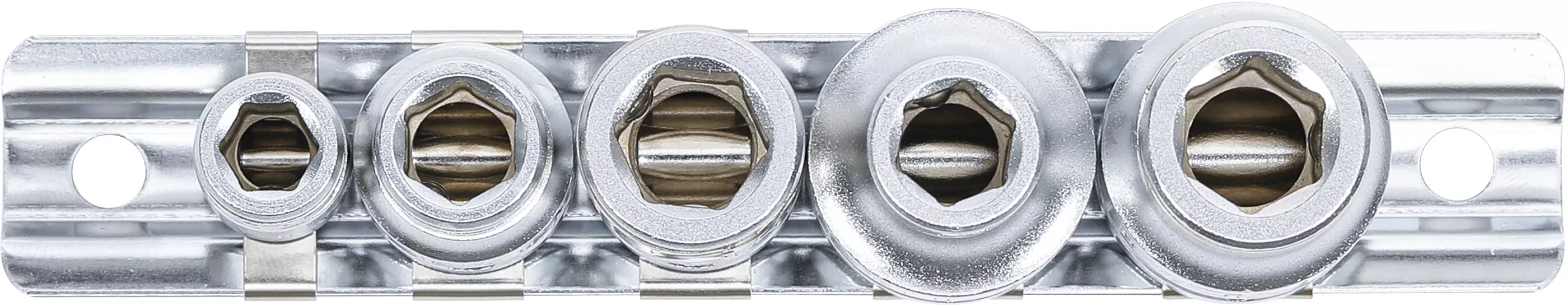 Set adaptoare biti cu bila de blocare | Patrat interior 6,3 mm (1/4") / 10 mm (3/8") / 12,5 mm (1/2") | 5 piese [3]
