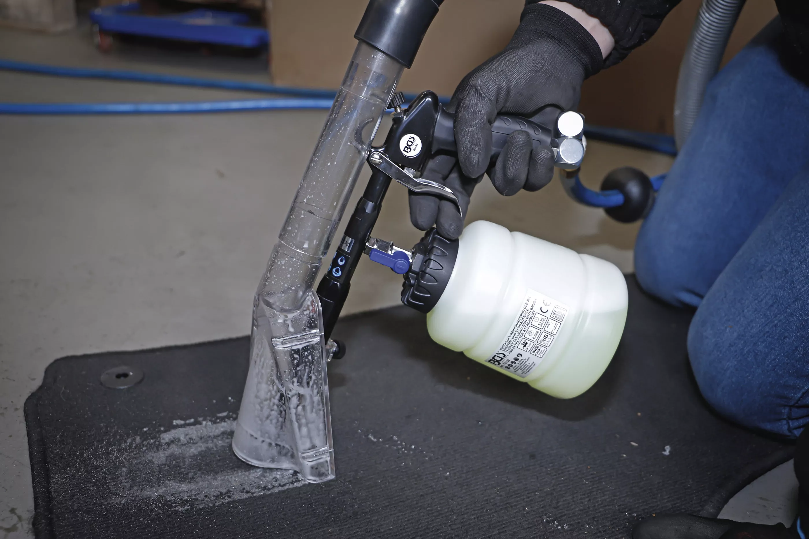 Pistol de curatare pneumatic cu perii si cap aspiratie | 7 piese [6]