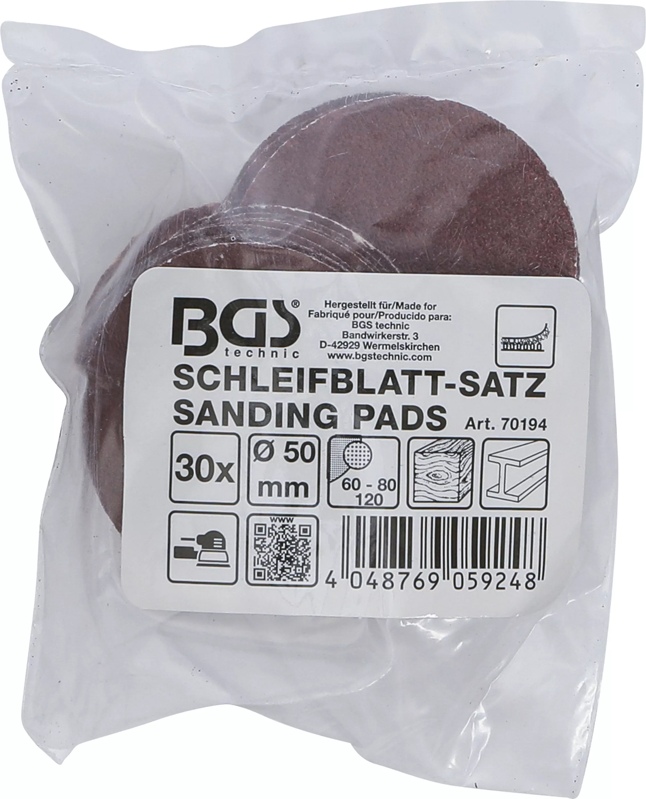 Set benzi slefuire pentru slefuitor excentric | o 50 mm | K 60 - 80 - 120 | 30 piese [3]
