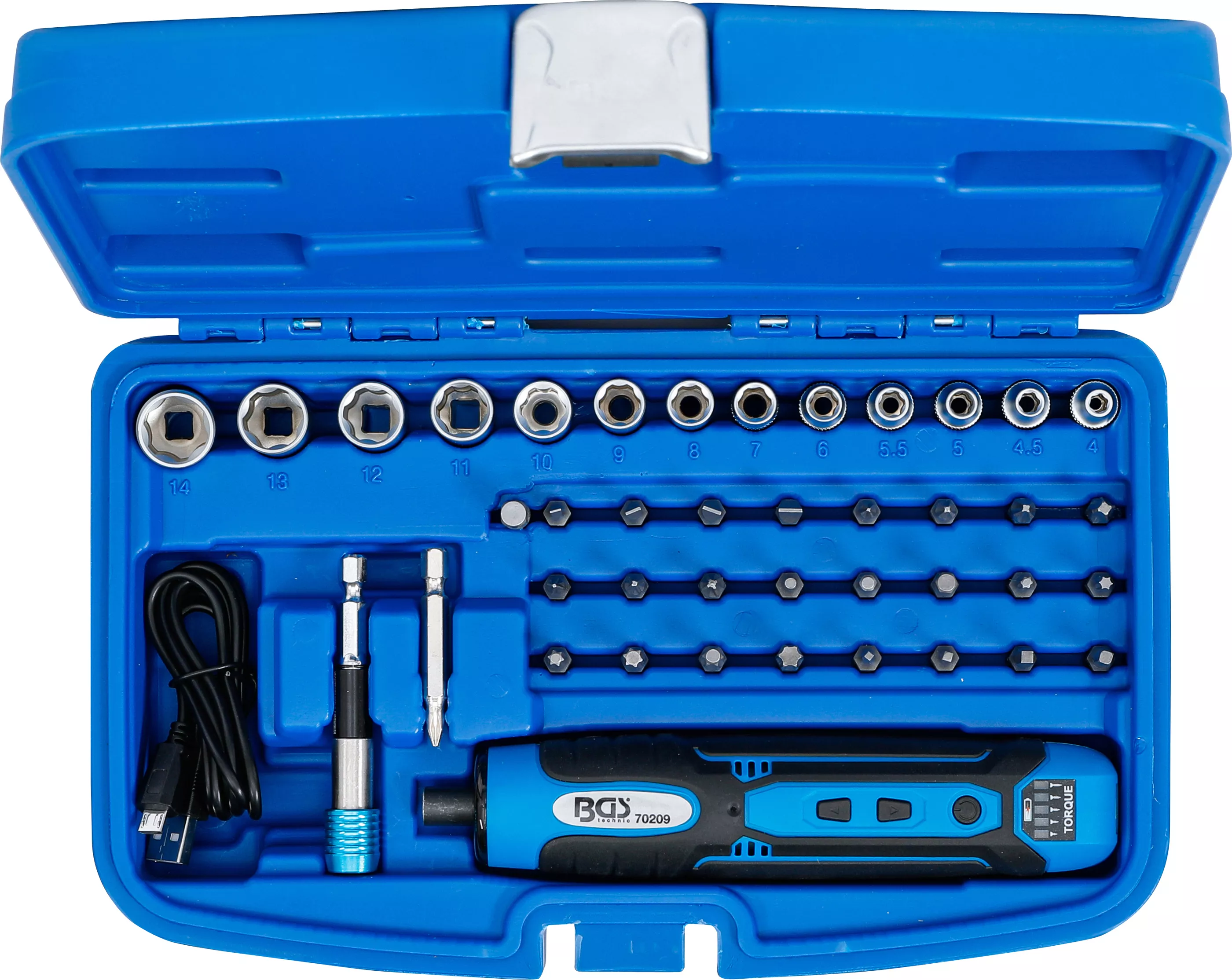 surubelnita cu acumulator | Inclusiv set biti si chei tubulare | 41 piese [8]