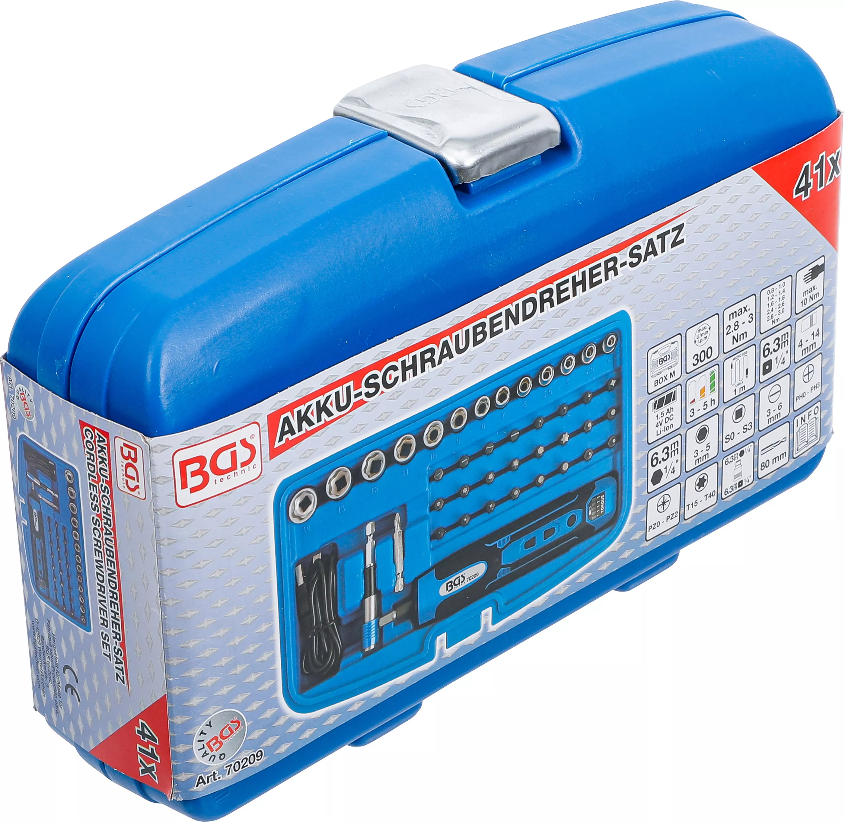 surubelnita cu acumulator | Inclusiv set biti si chei tubulare | 41 piese [10]