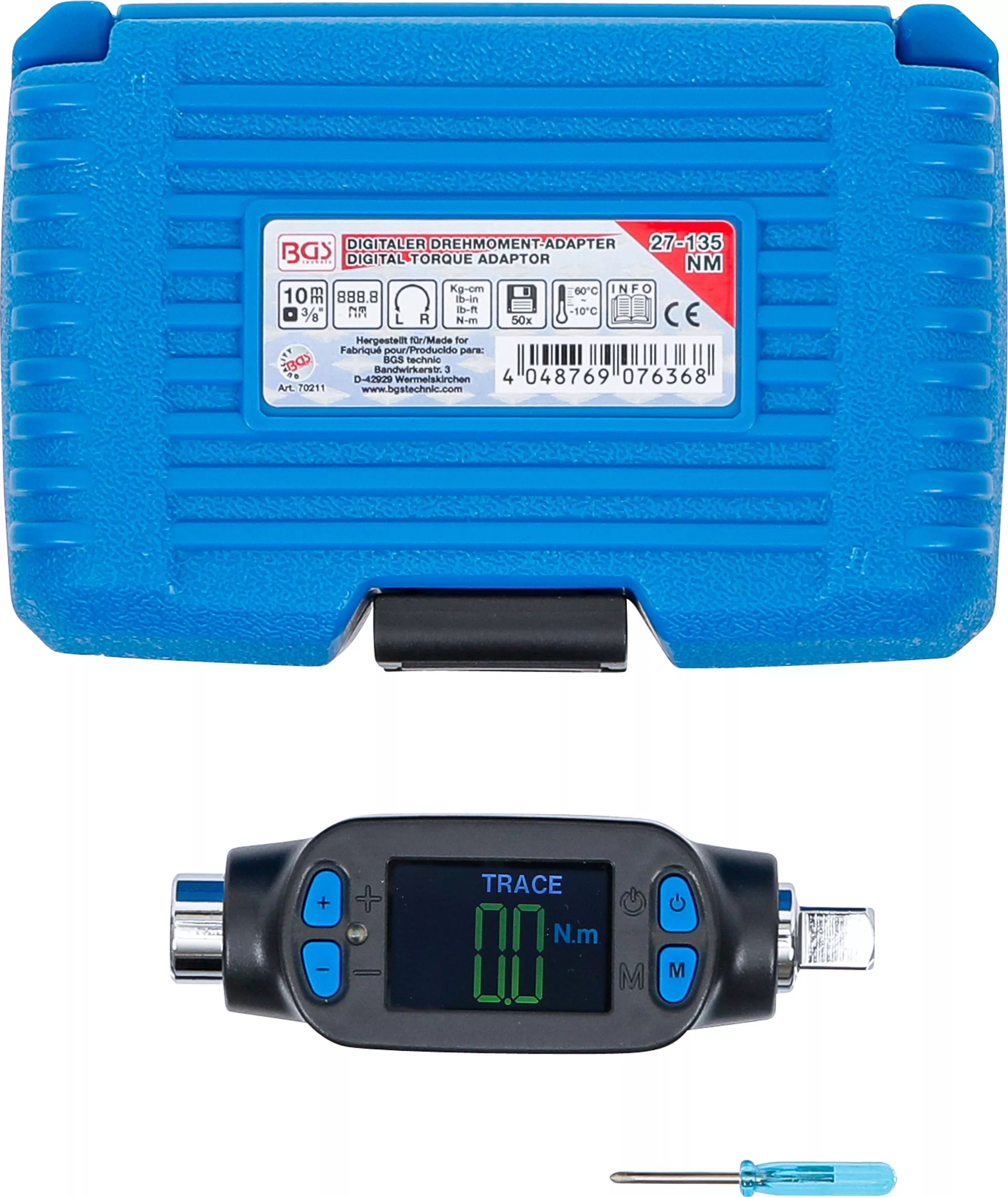 Adaptor digital moment rotatie | 10 mm (3/8") | 27 - 135 Nm [7]