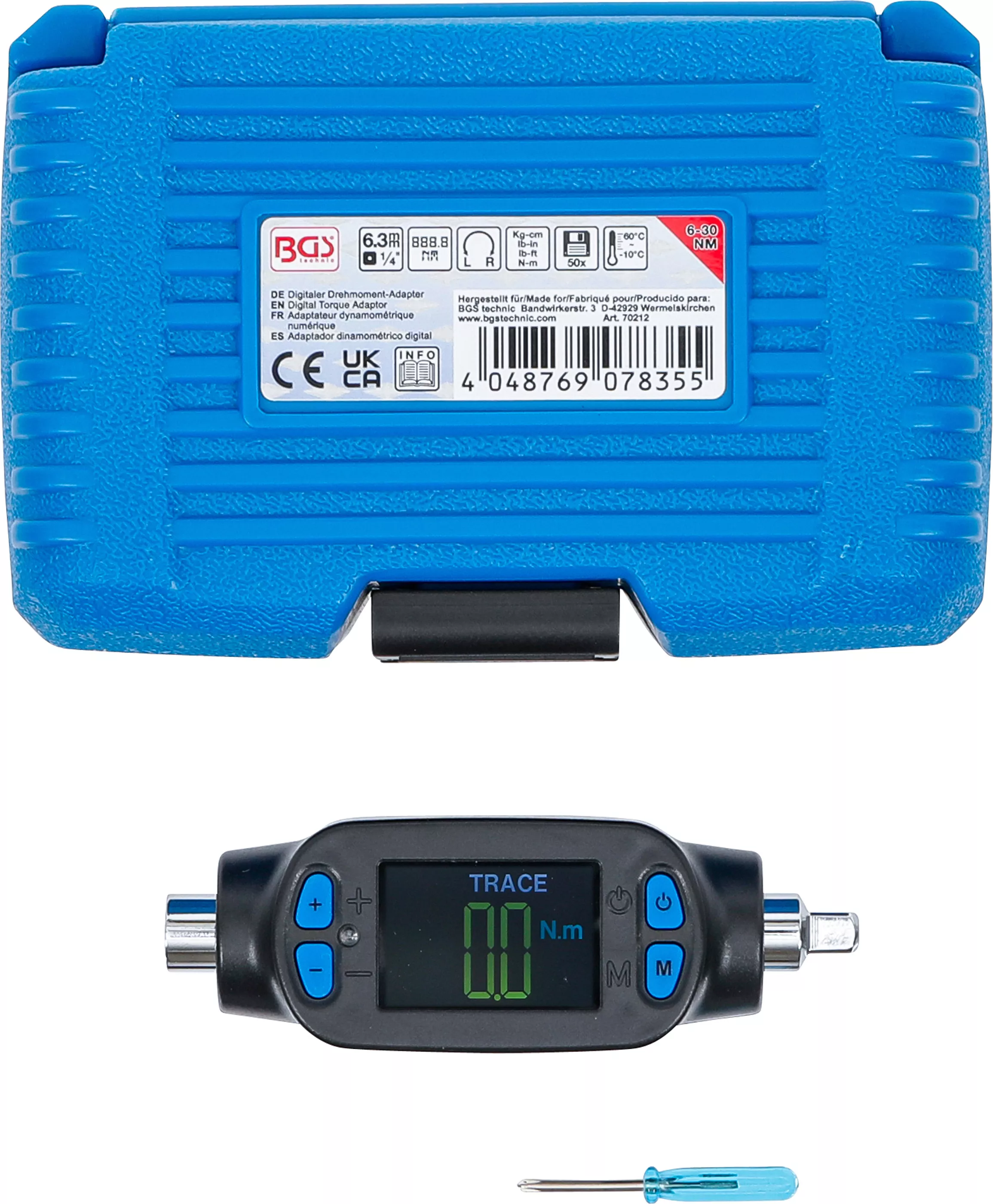 Adaptor digital moment rotatie | 6,3 mm (1/4") | 6 - 30 Nm [7]