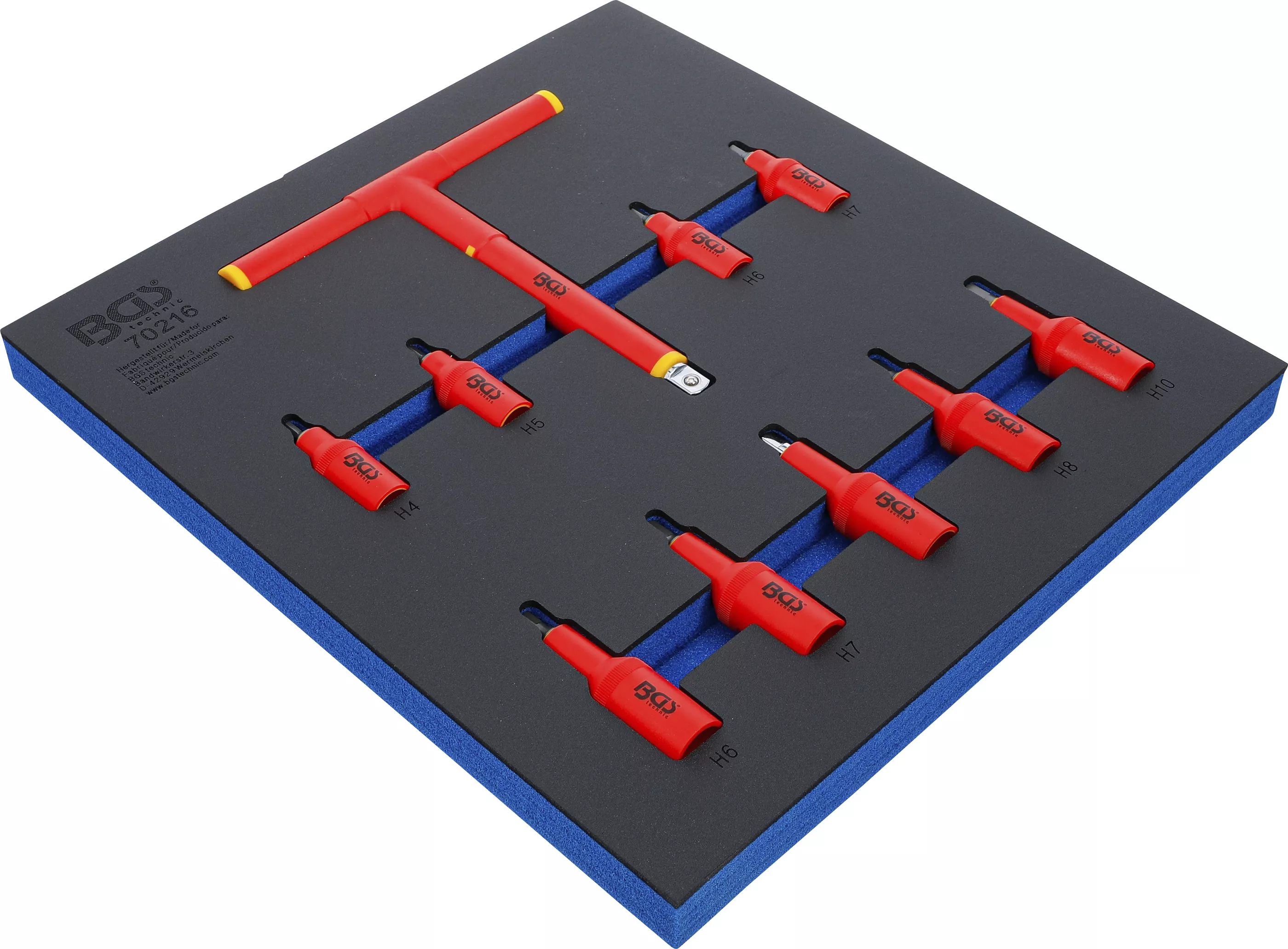 Suport organizator pentru carucior 2/3: Set capete biti VDE | 10 mm (3/8") / 12,5 mm (1/2") | hexagon interior 4 - 10 mm | 10 piese [3]