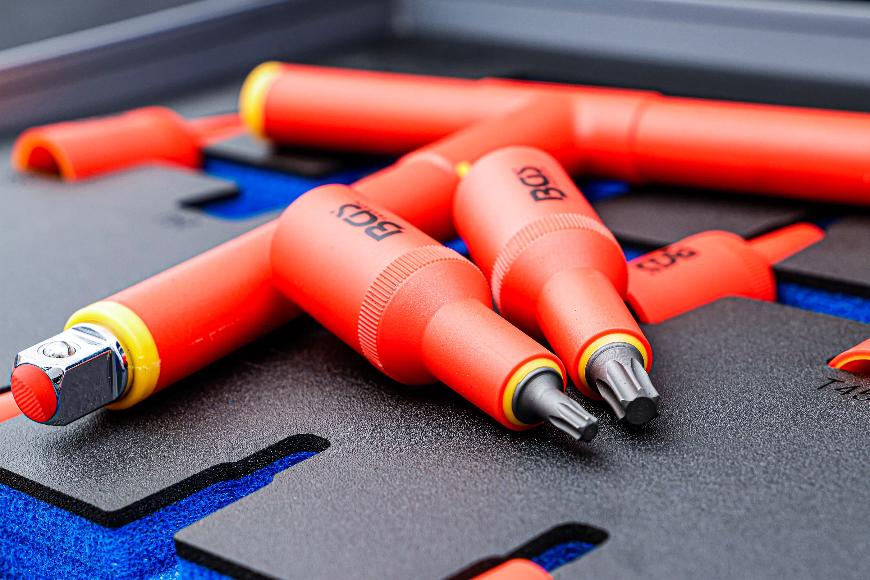 Suport organizator pentru carucior 2/3: Set capete biti VDE | 12,5 mm (1/2") | Profil T (pentru Torx) T20 - T55 | 10 piese [3]