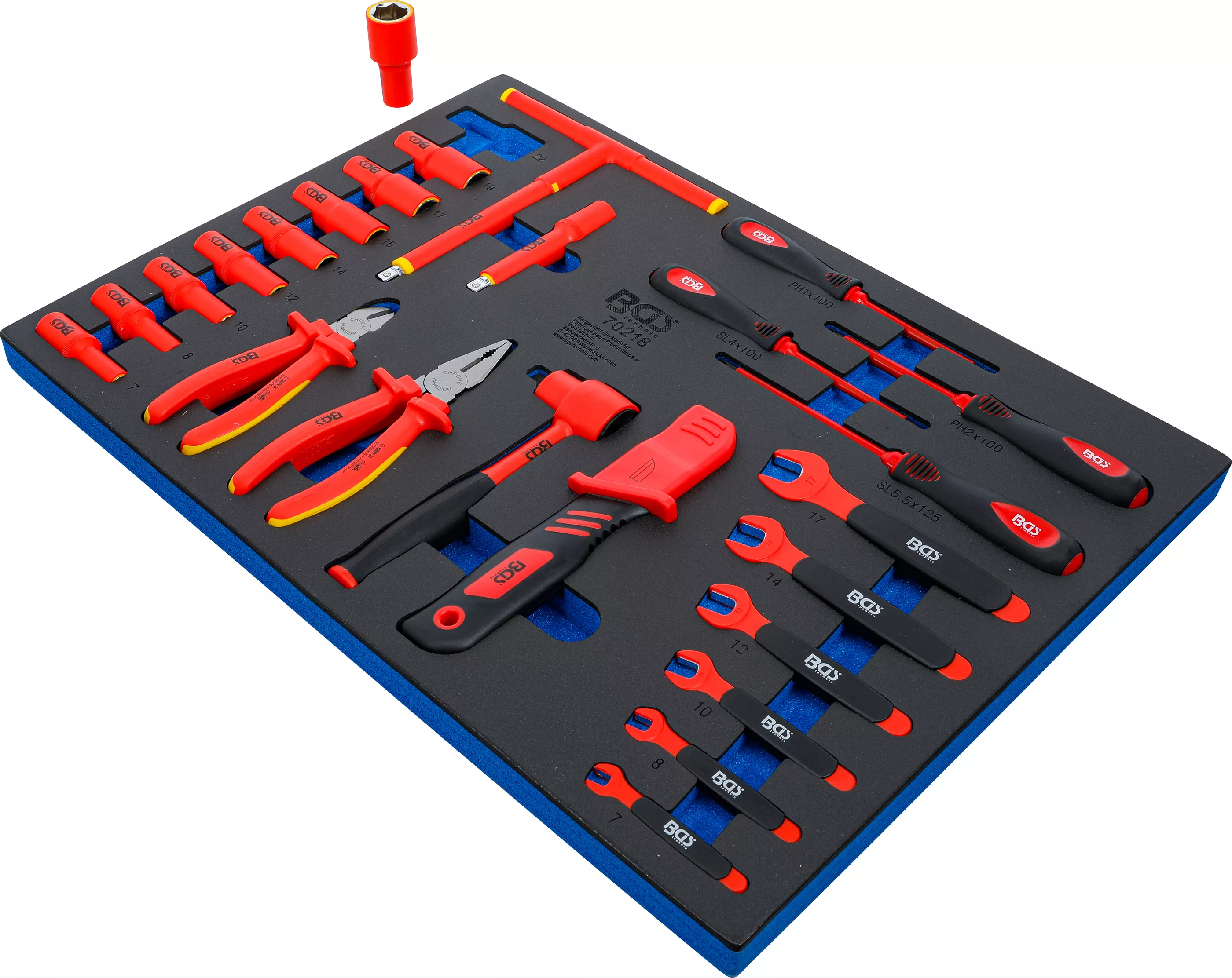 Suport organizator pentru carucior 3/3: Set chei tubulare VDE | 10 mm (3/8") | 26 piese [5]