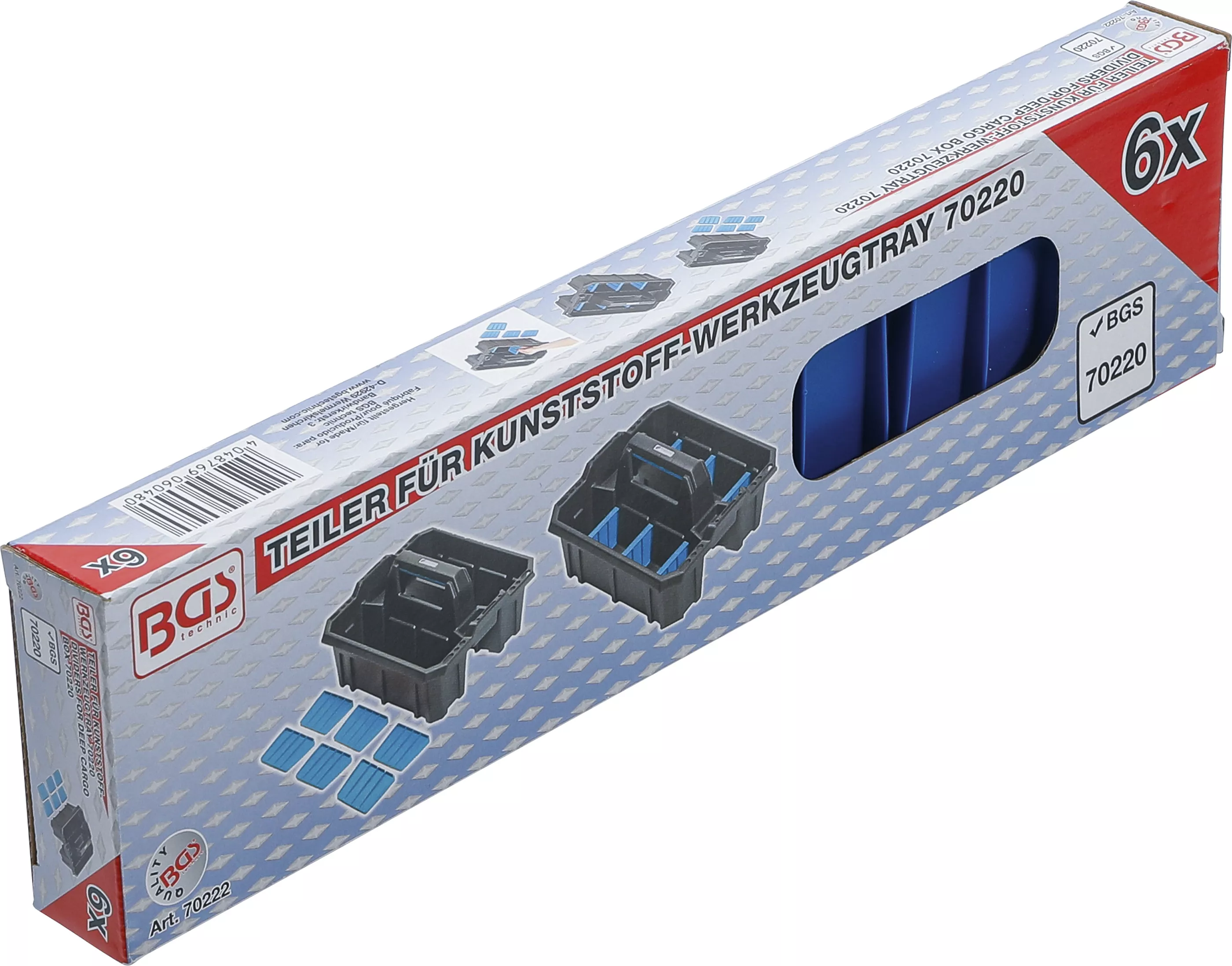Nervura separare pentru cutie de transport unelte | material plastic | 6 piese [6]