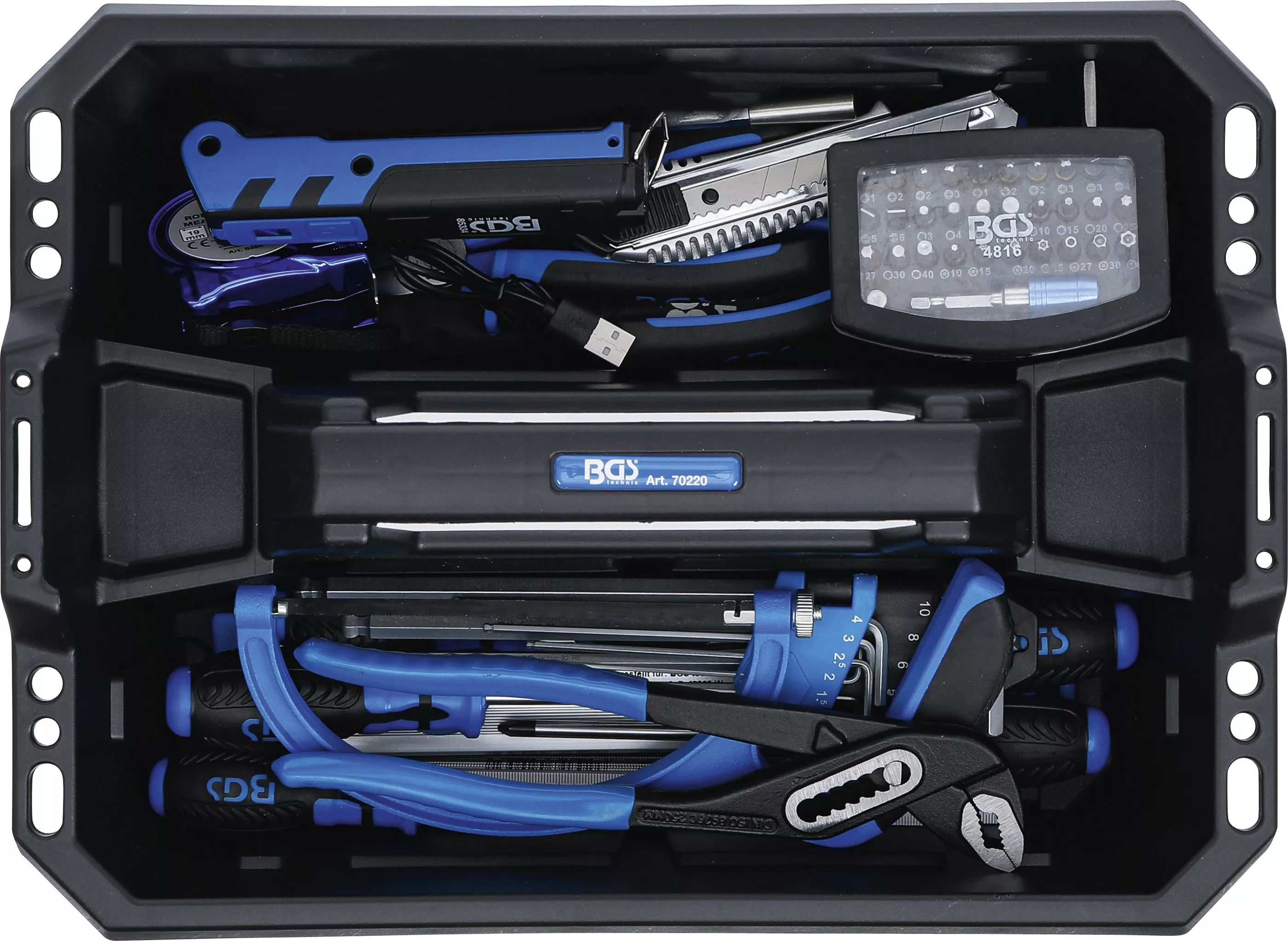 Cutie de transport unelte | material plastic | incl. sortiment unelte | 66 piese [4]